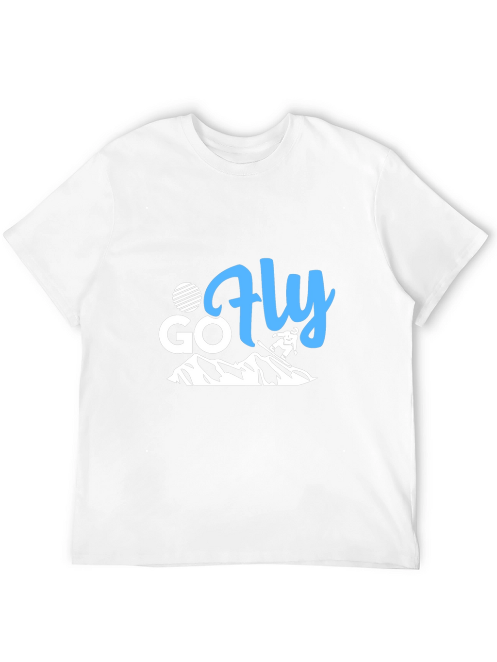 Go Fly Mountain T-Shirt - Black Crew Neck