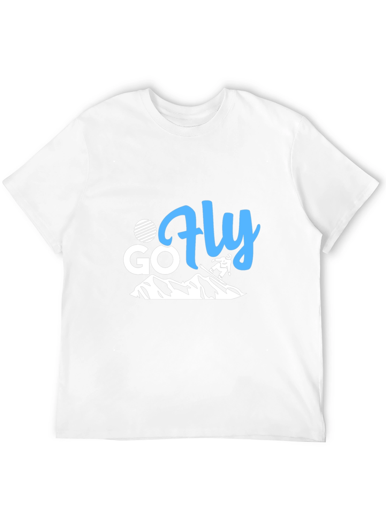 Go Fly Mountain T-Shirt - Black Crew Neck