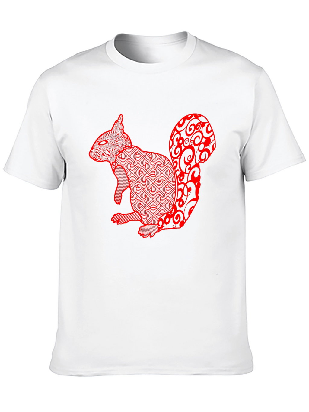 Squirrel Graphic Tee - Black Cotton Blend Casual Wear