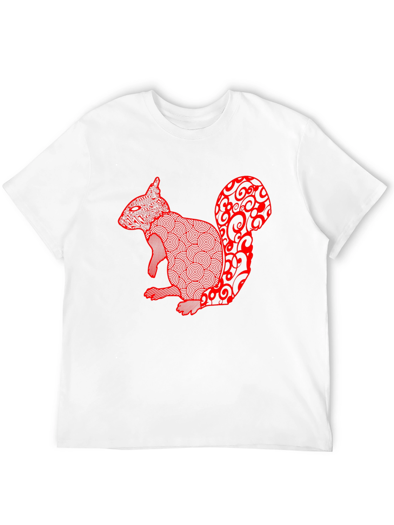 Squirrel Graphic Tee - Black Cotton Blend Casual Wear