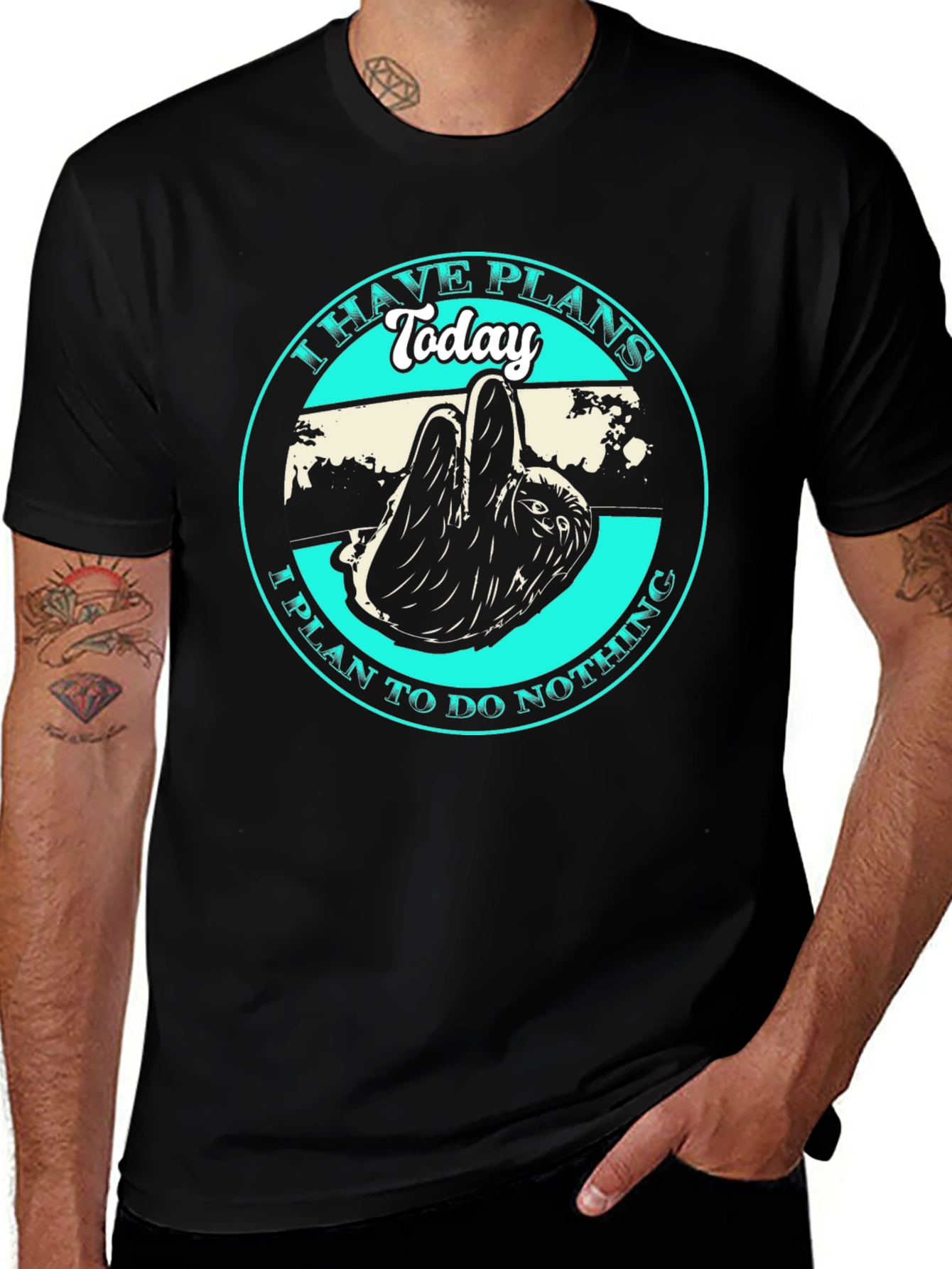 Sloth T-Shirt: I Have Plans Today Graphic Tee