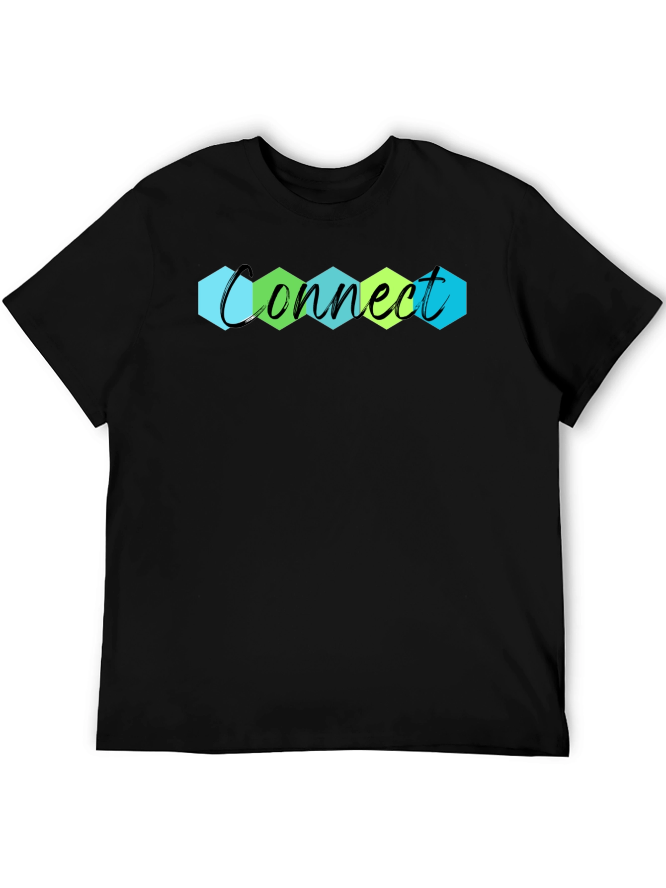 Connect Hexagon Graphic Tee - Modern Casual Shirt