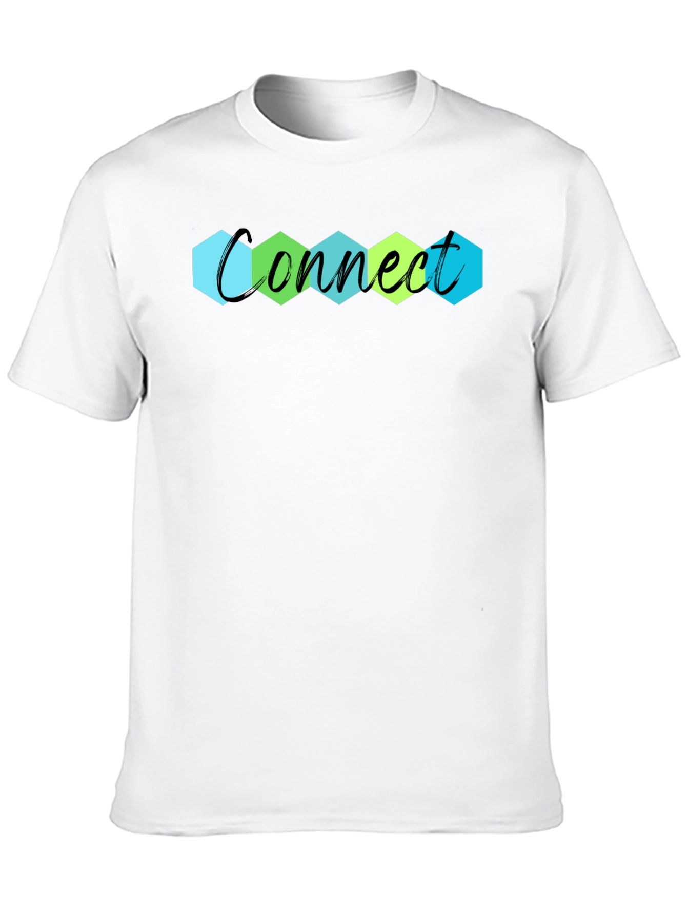 Connect Hexagon Graphic Tee - Modern Casual Shirt