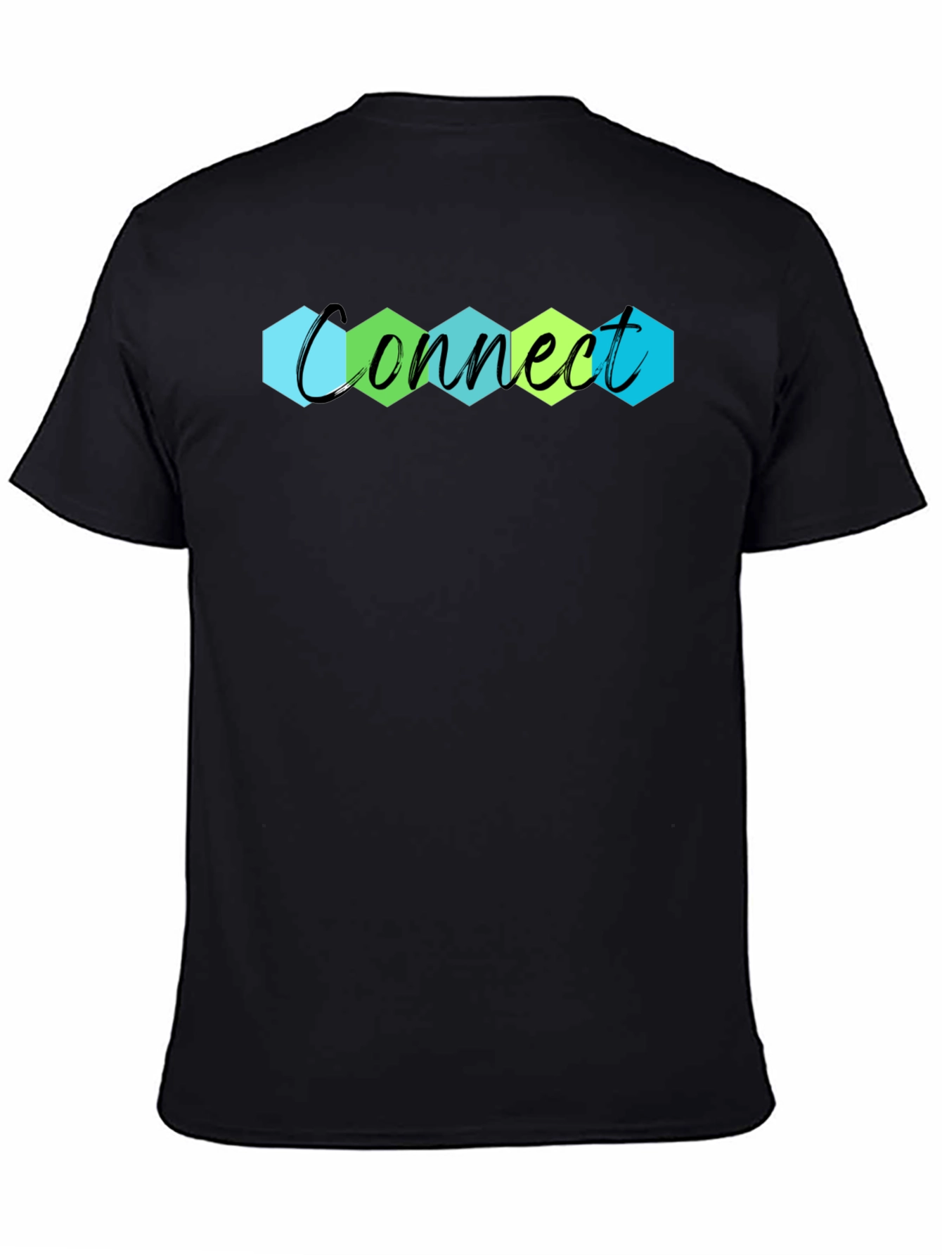 Connect Hexagon Graphic Tee - Modern Casual Shirt