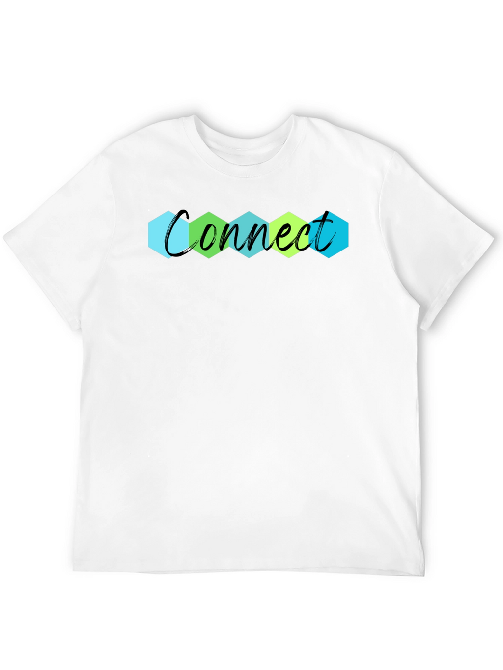 Connect Hexagon Graphic Tee - Modern Casual Shirt