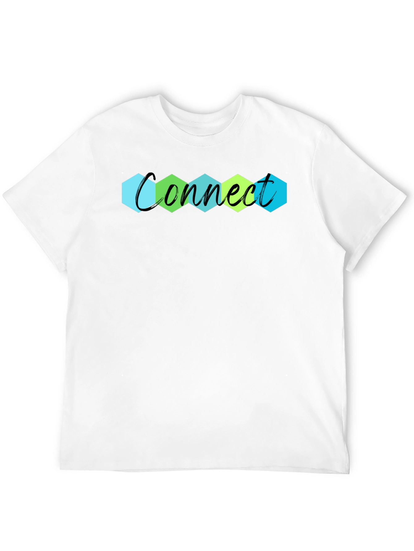 Connect Hexagon Graphic Tee - Modern Casual Shirt
