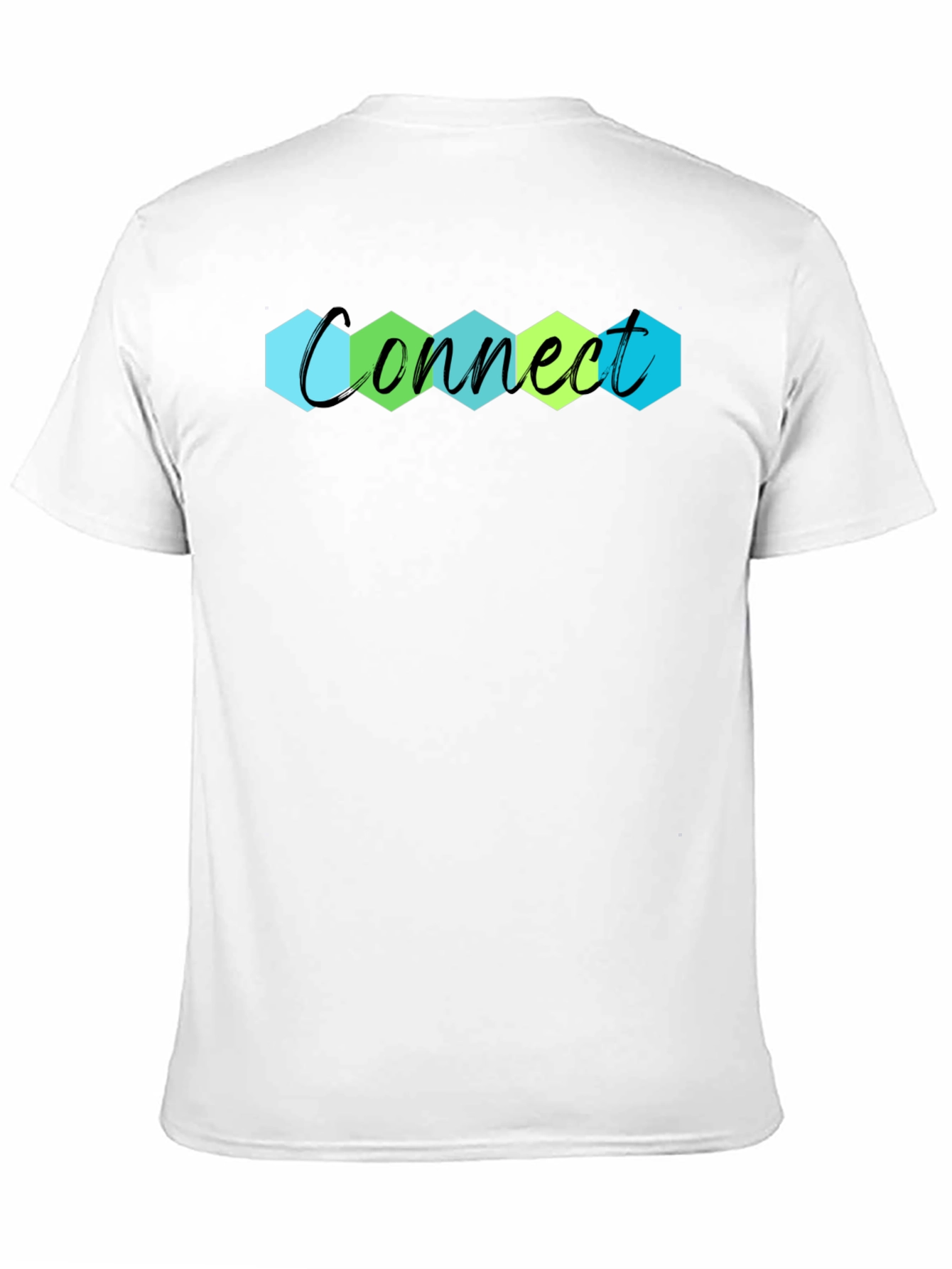 Connect Hexagon Graphic Tee - Modern Casual Shirt