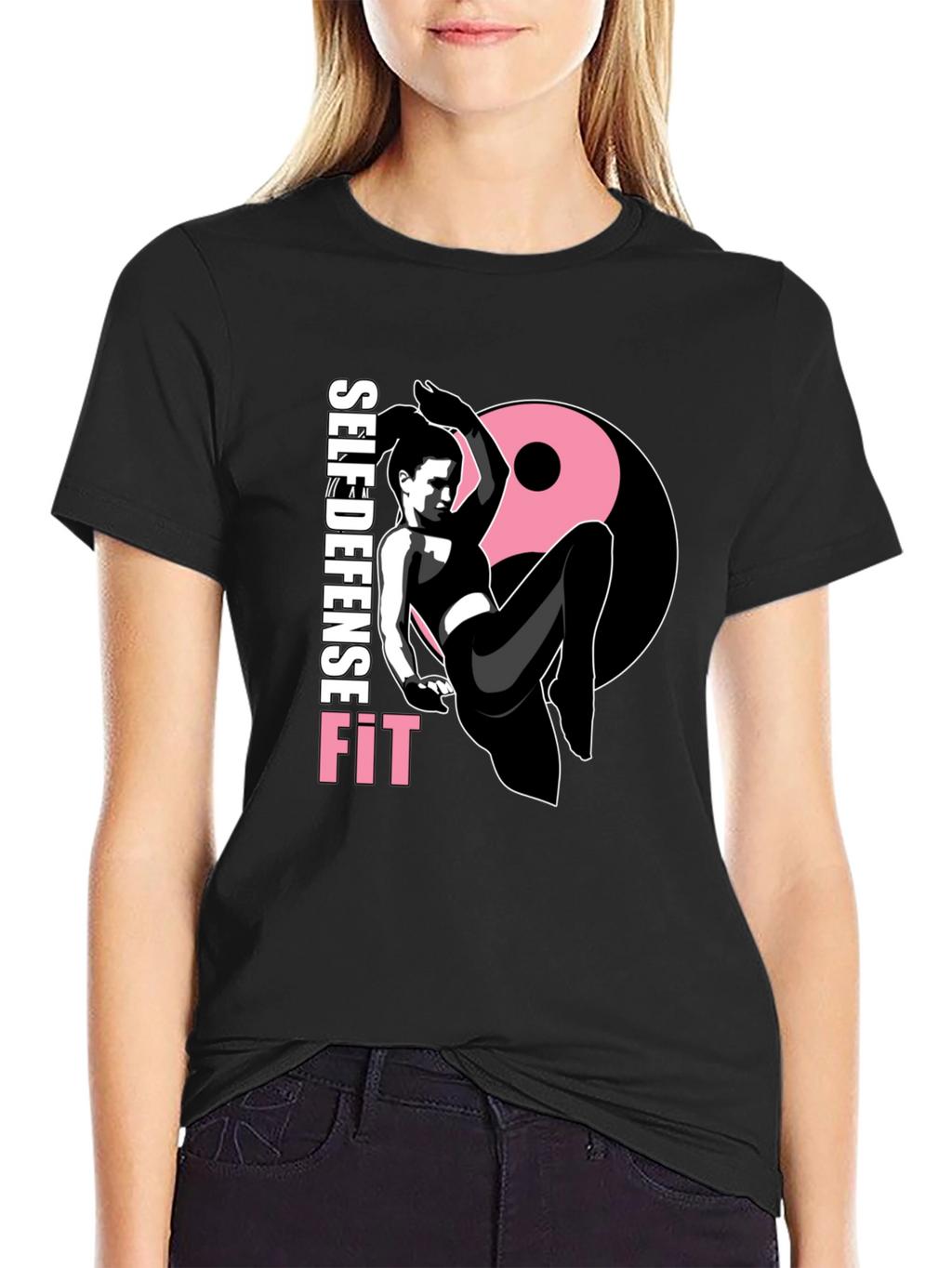Self Defense Fit Graphic Tee - Black