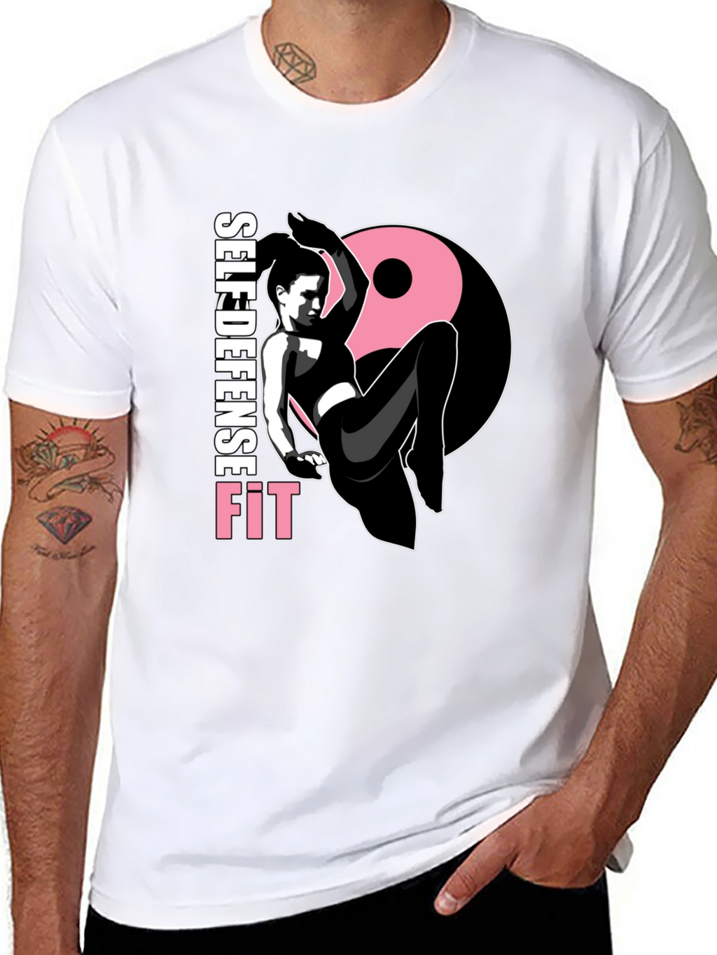 Self Defense Fit Graphic Tee - Black
