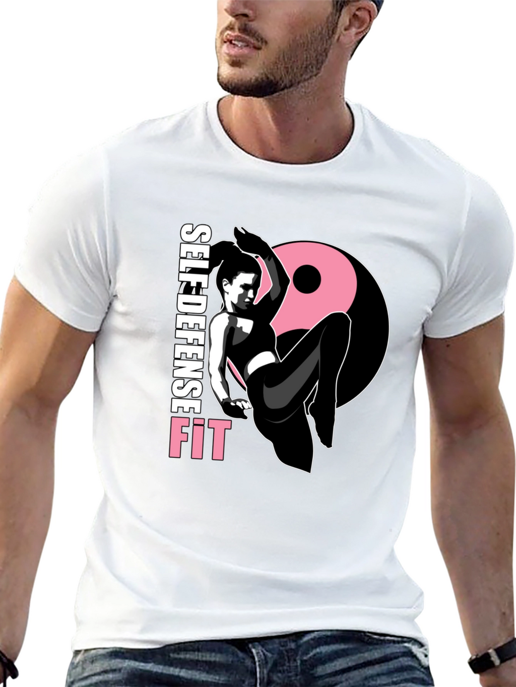 Self Defense Fit Graphic Tee - Black
