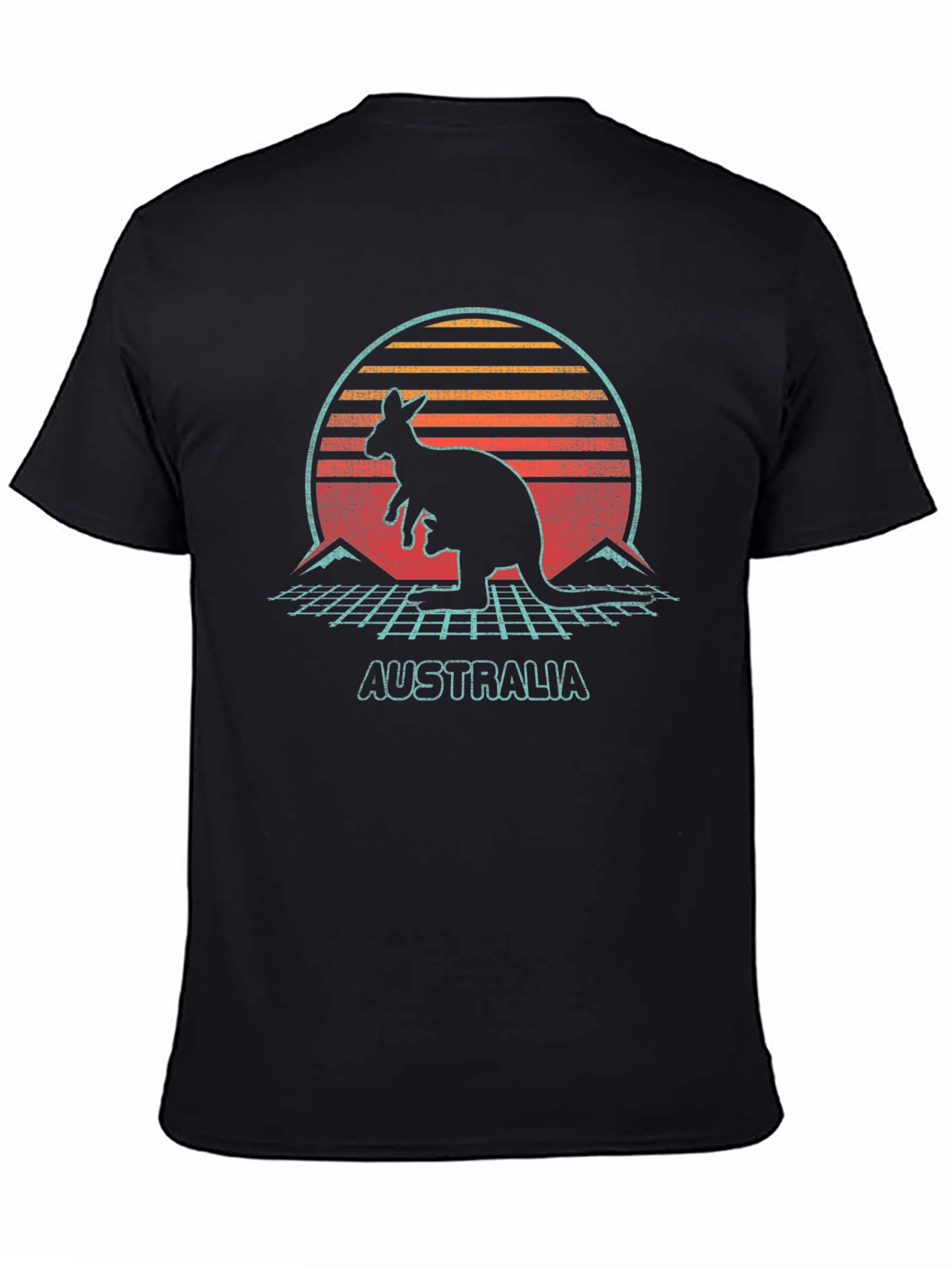 Retro Australia Kangaroo Graphic T-Shirt