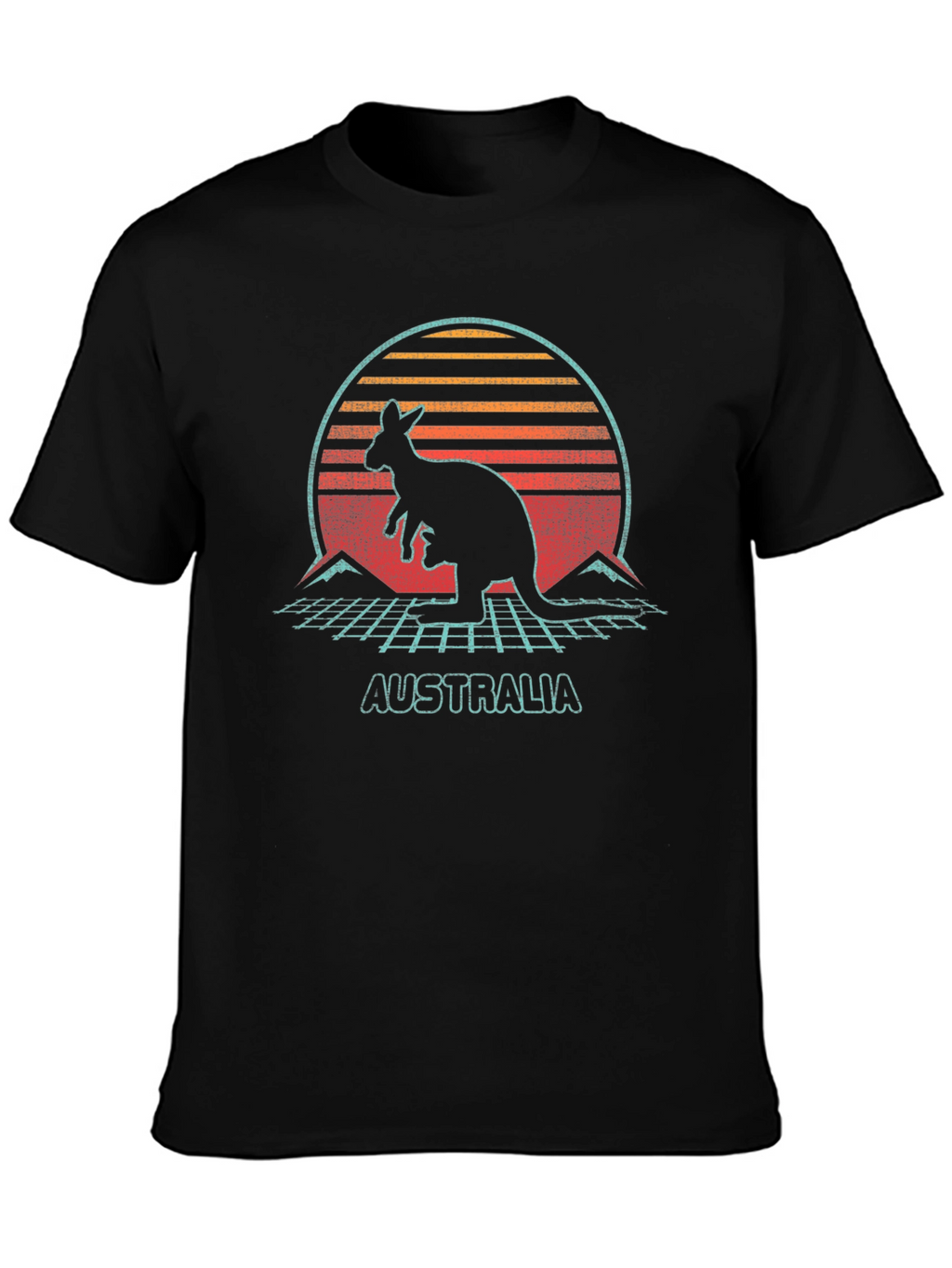 Retro Australia Kangaroo Graphic T-Shirt