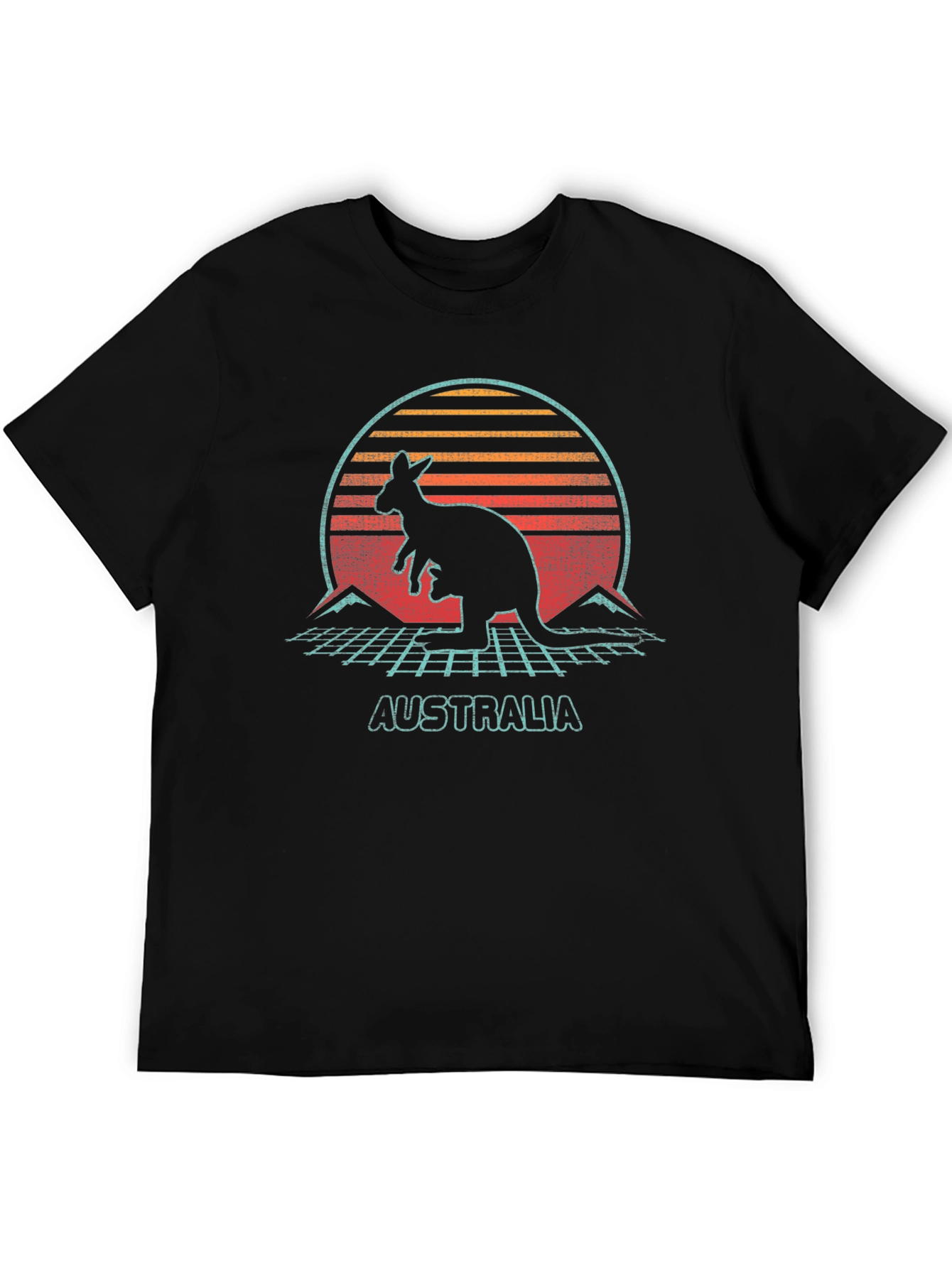 Retro Australia Kangaroo Graphic T-Shirt