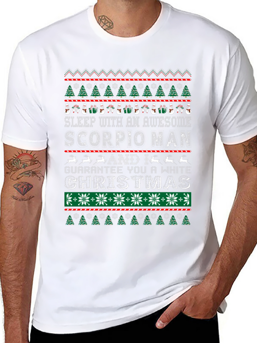Scorpio Man Christmas Ugly Sweater T-Shirt