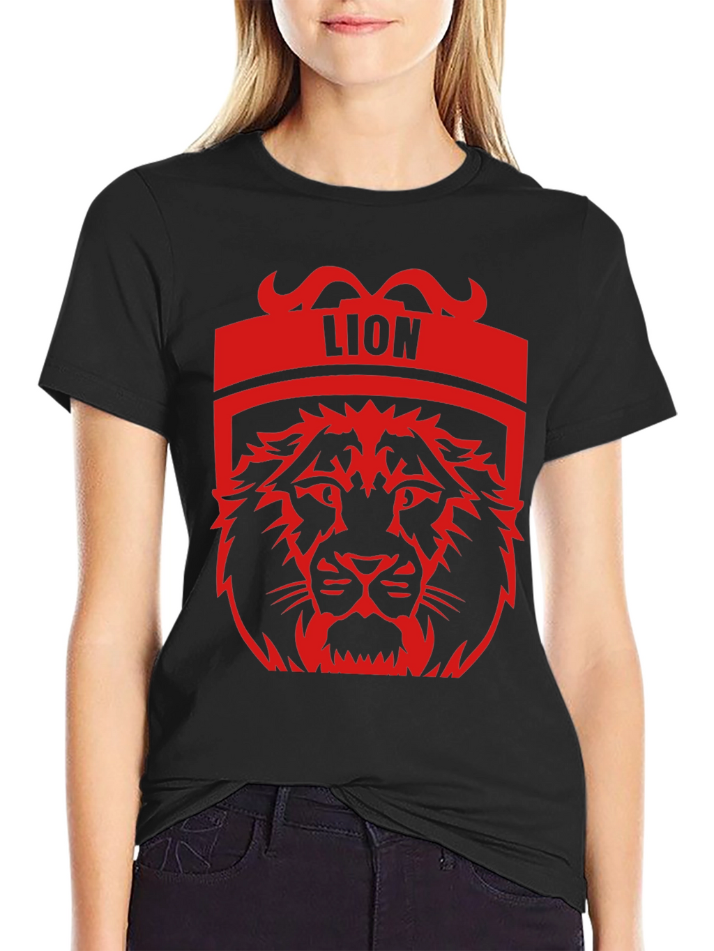 Lion Graphic Tee - Bold Black T-Shirt