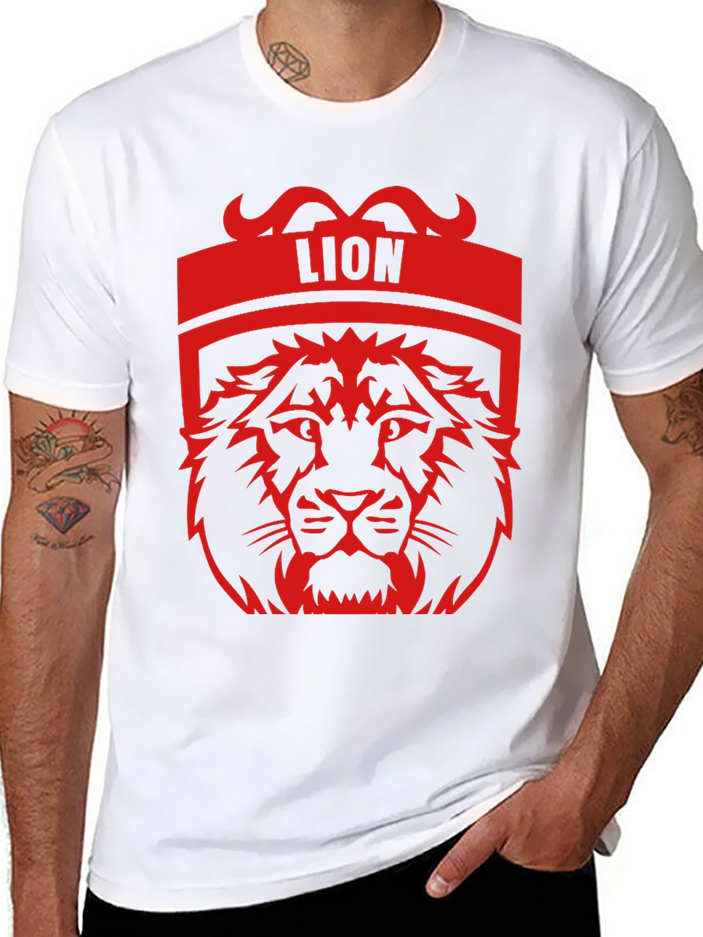 Lion Graphic Tee - Bold Black T-Shirt