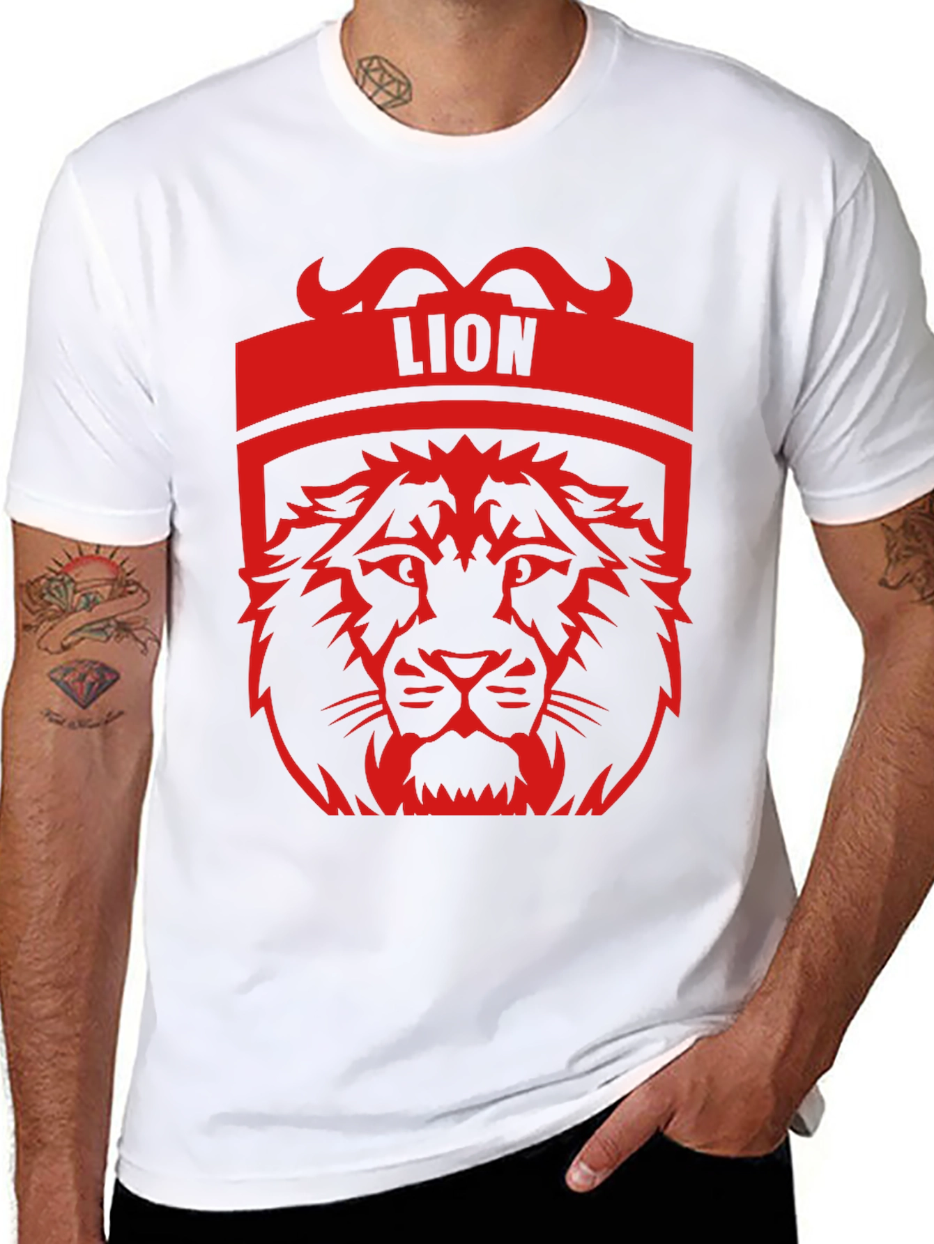 Lion Graphic Tee - Bold Black T-Shirt