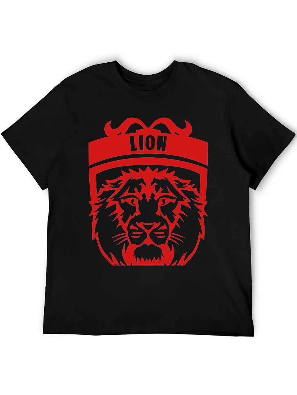 Lion Graphic Tee - Bold Black T-Shirt