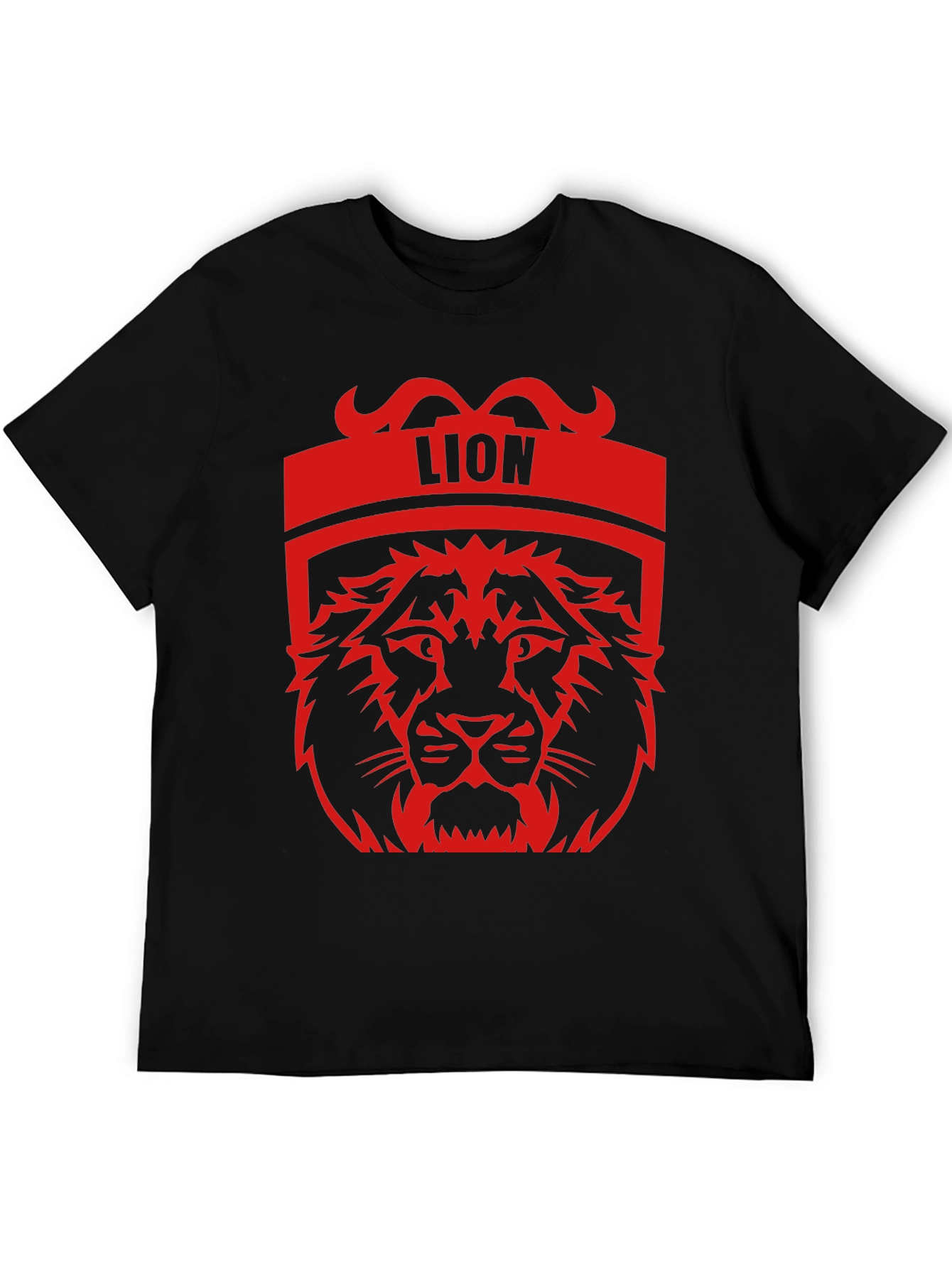 Lion Graphic Tee - Bold Black T-Shirt