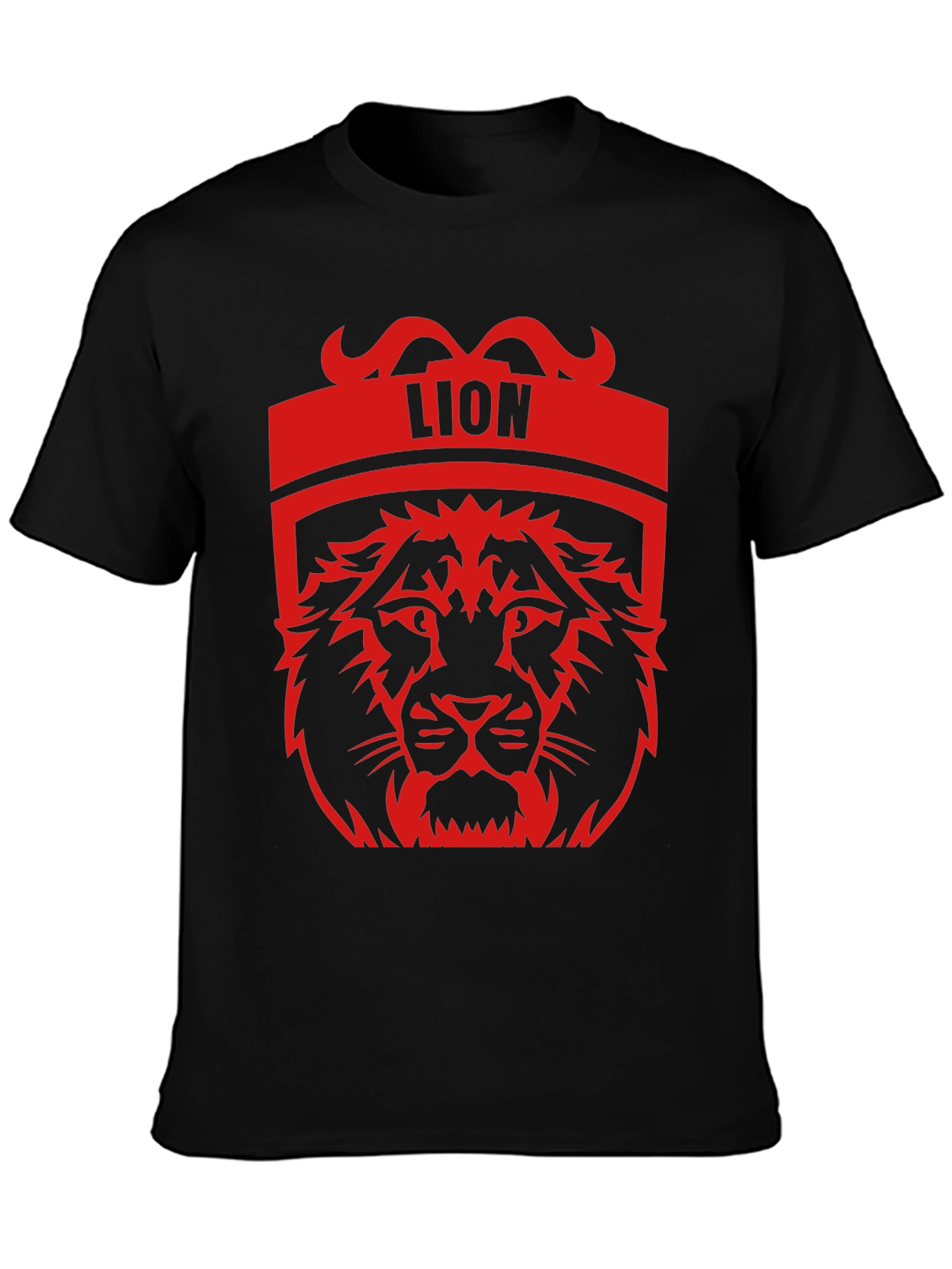 Lion Graphic Tee - Bold Black T-Shirt