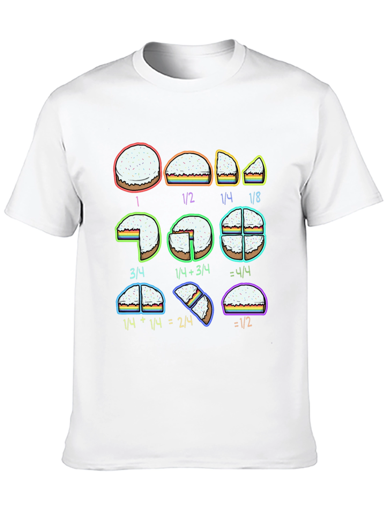Math Fractions Pie Slice T-Shirt