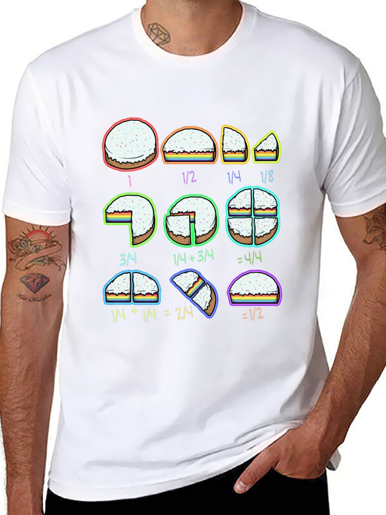 Math Fractions Pie Slice T-Shirt