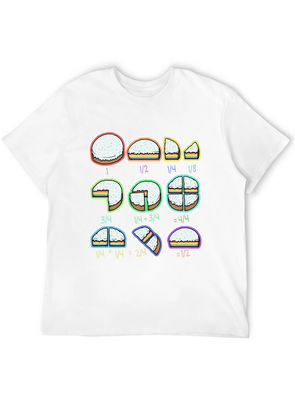 Math Fractions Pie Slice T-Shirt
