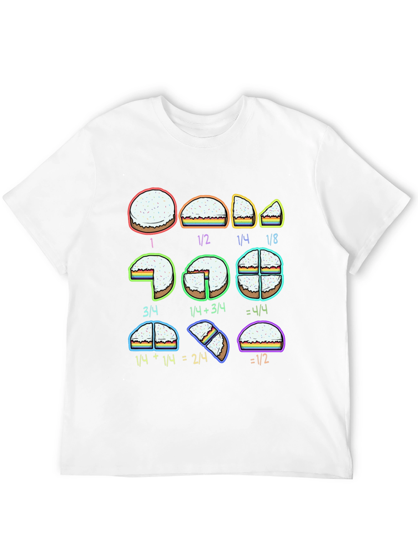 Math Fractions Pie Slice T-Shirt
