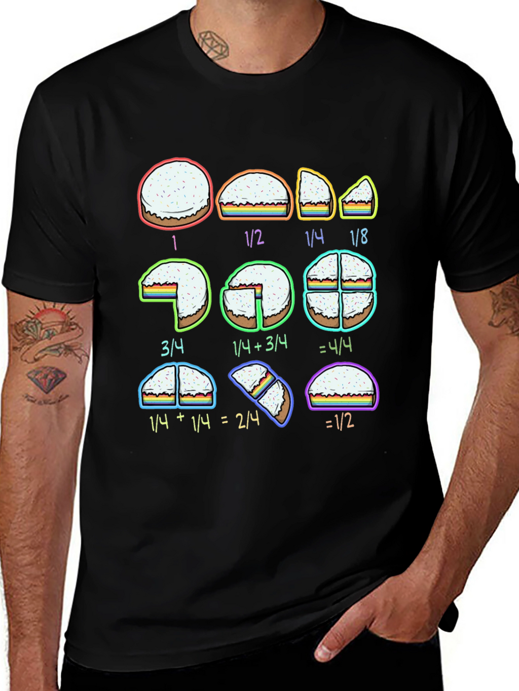Math Fractions Pie Slice T-Shirt