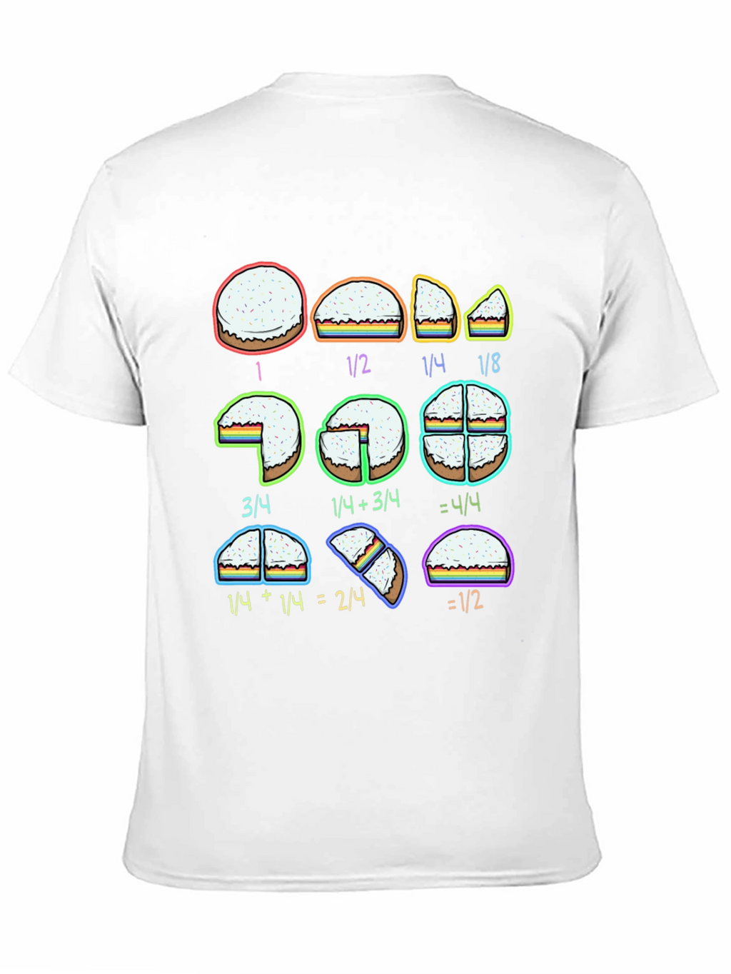 Math Fractions Pie Slice T-Shirt