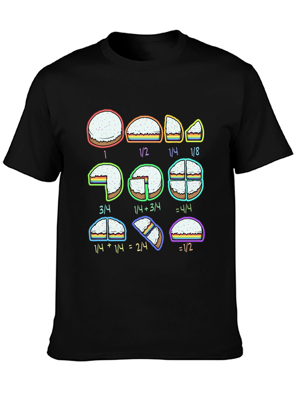 Math Fractions Pie Slice T-Shirt