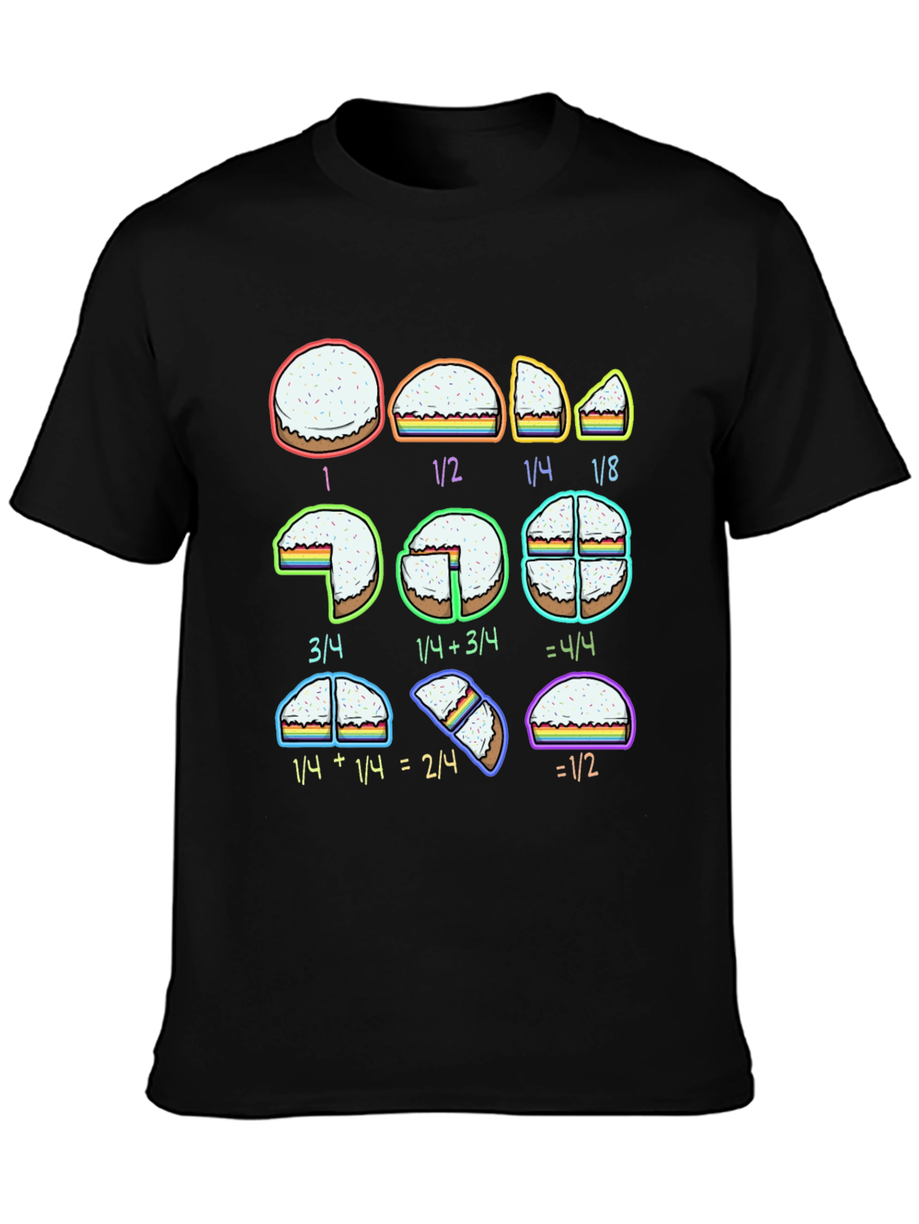 Math Fractions Pie Slice T-Shirt