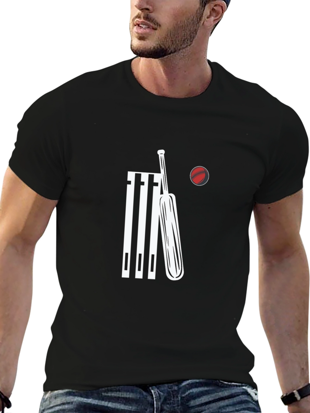 Cricket Bat and Wickets T-Shirt