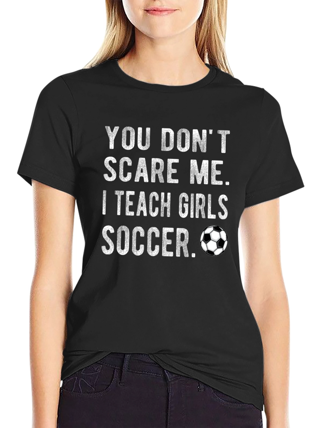 Teach Girls Soccer Graphic Tee