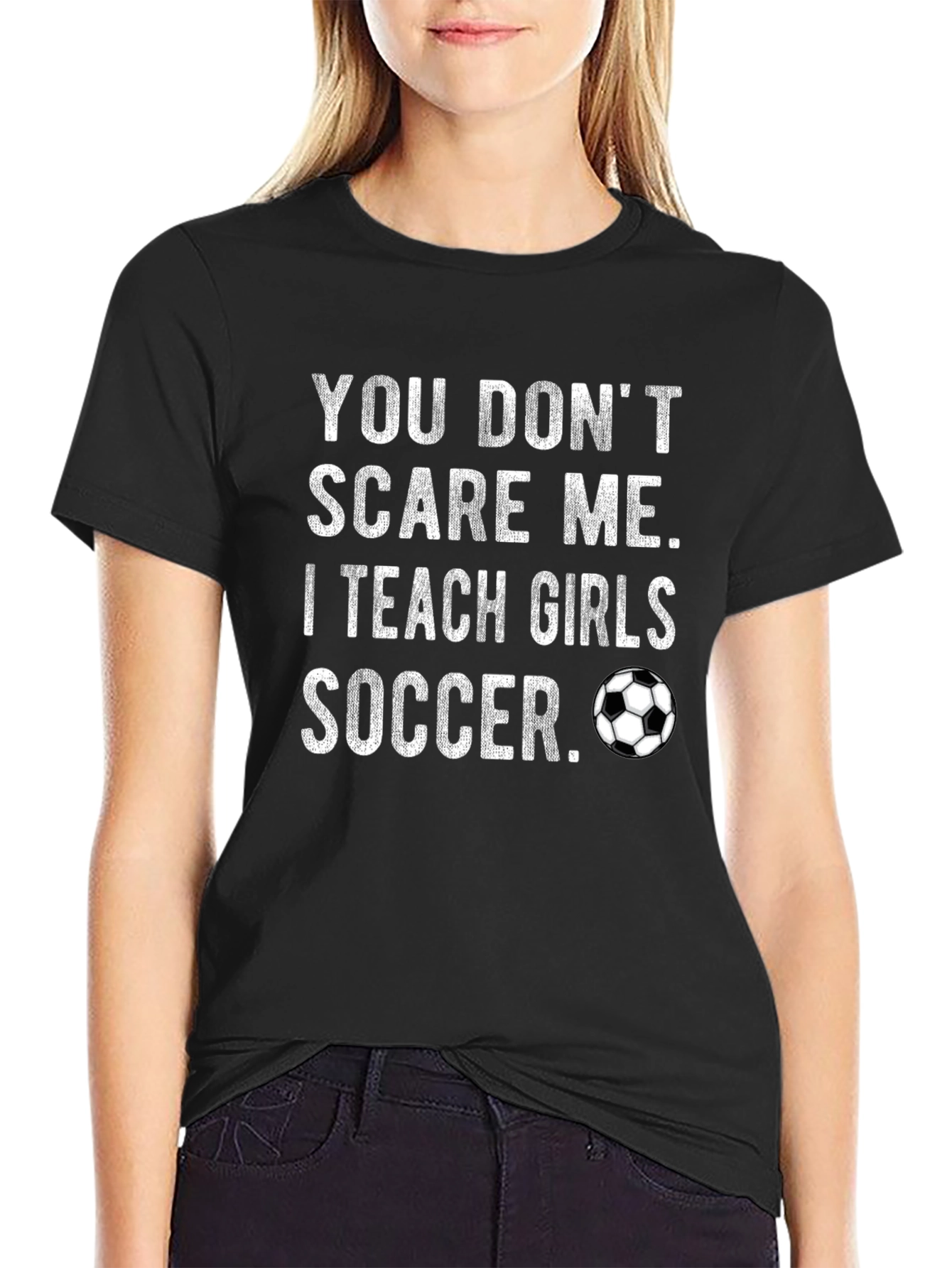 Teach Girls Soccer Graphic Tee
