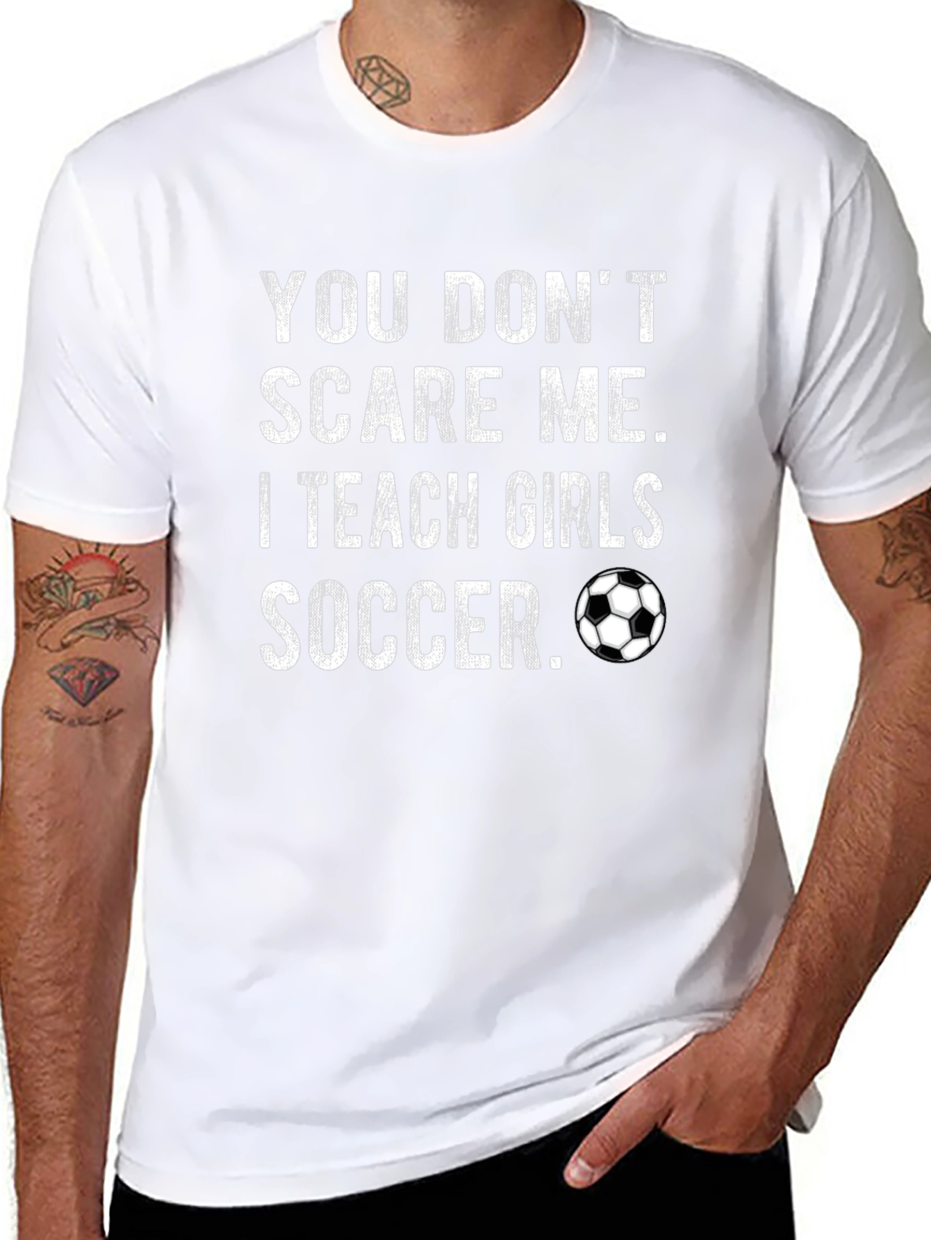 Teach Girls Soccer Graphic Tee