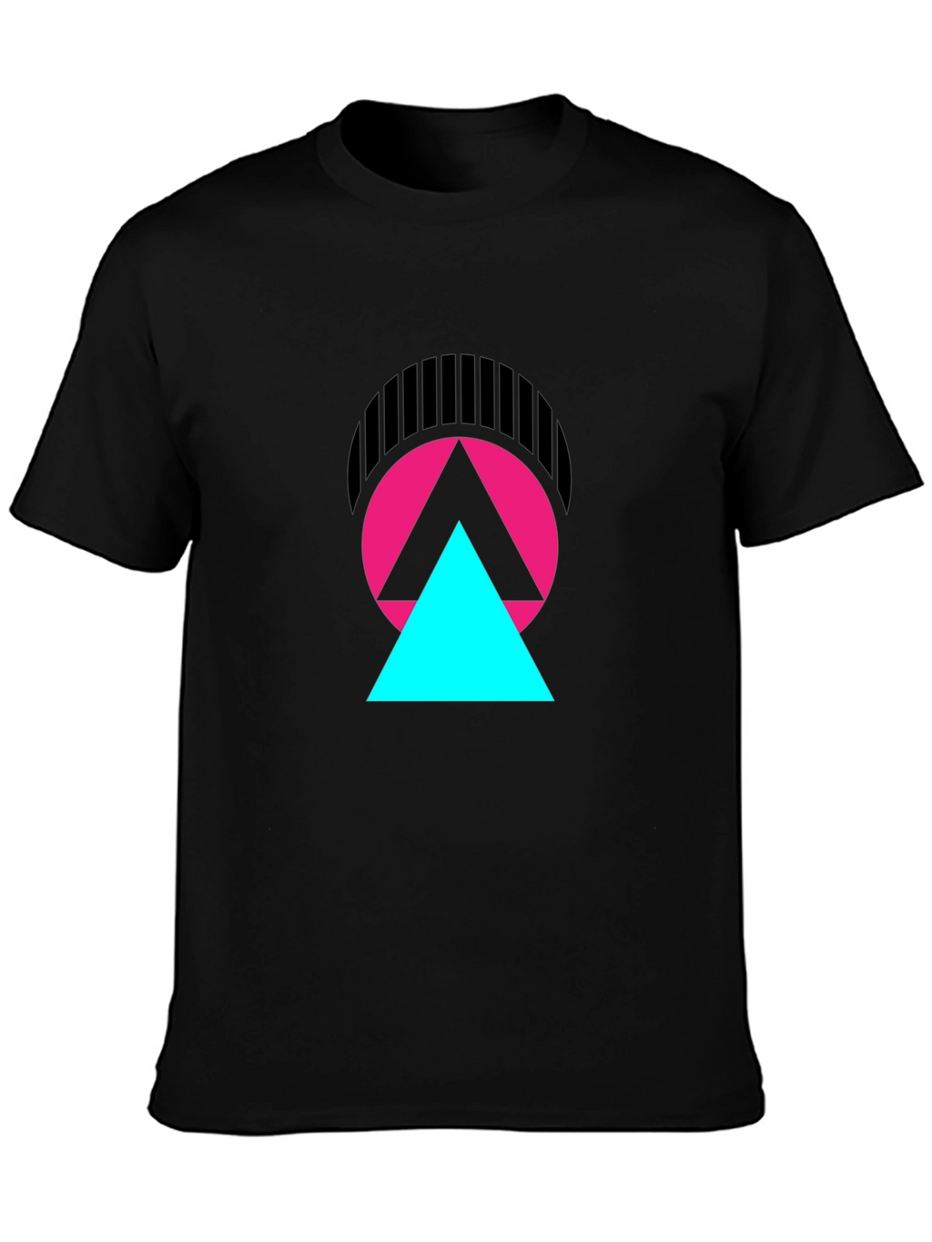 Abstract Geometric Graphic T-Shirt - Modern Design