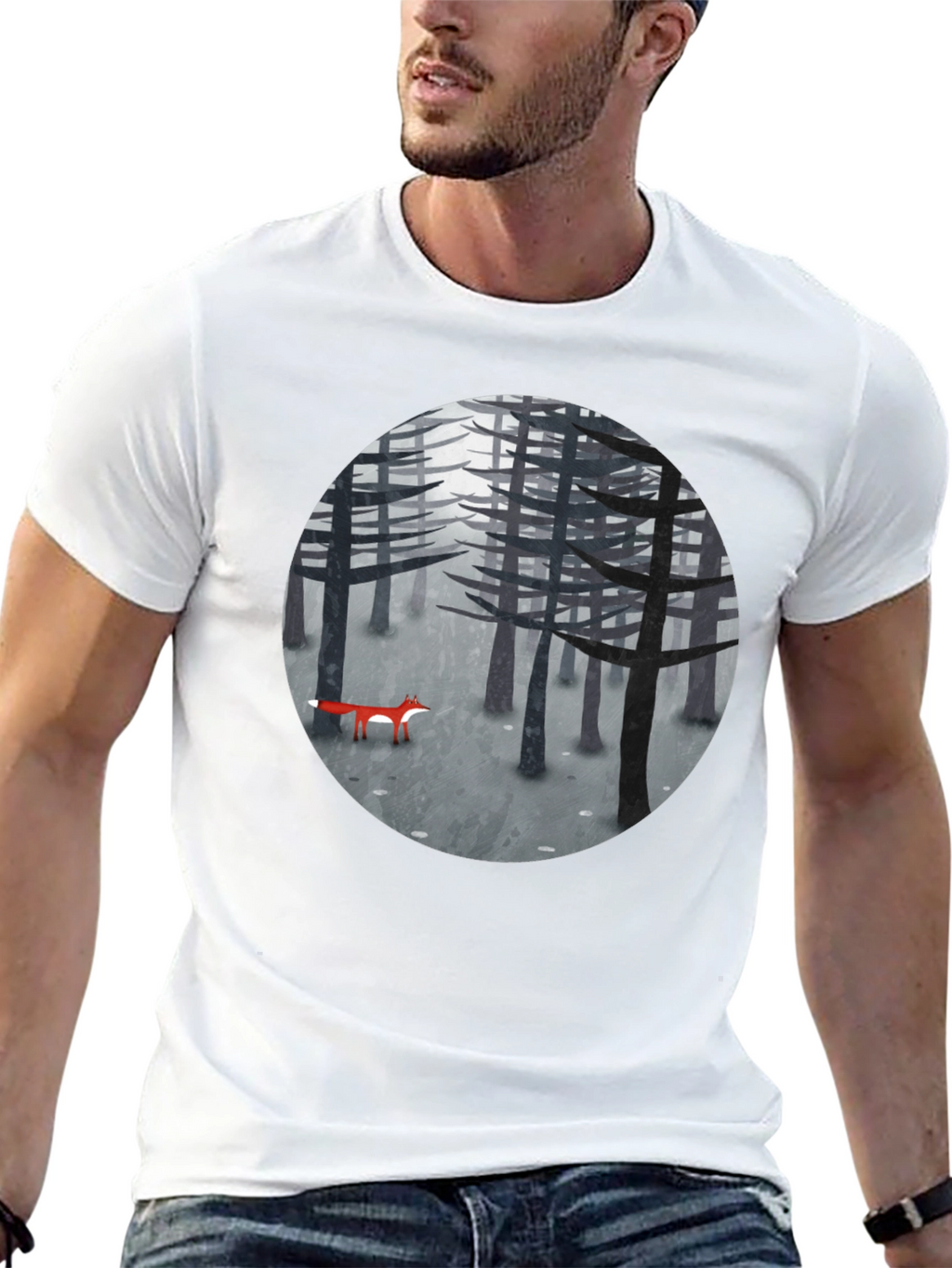 Fox in Woods Graphic T-Shirt