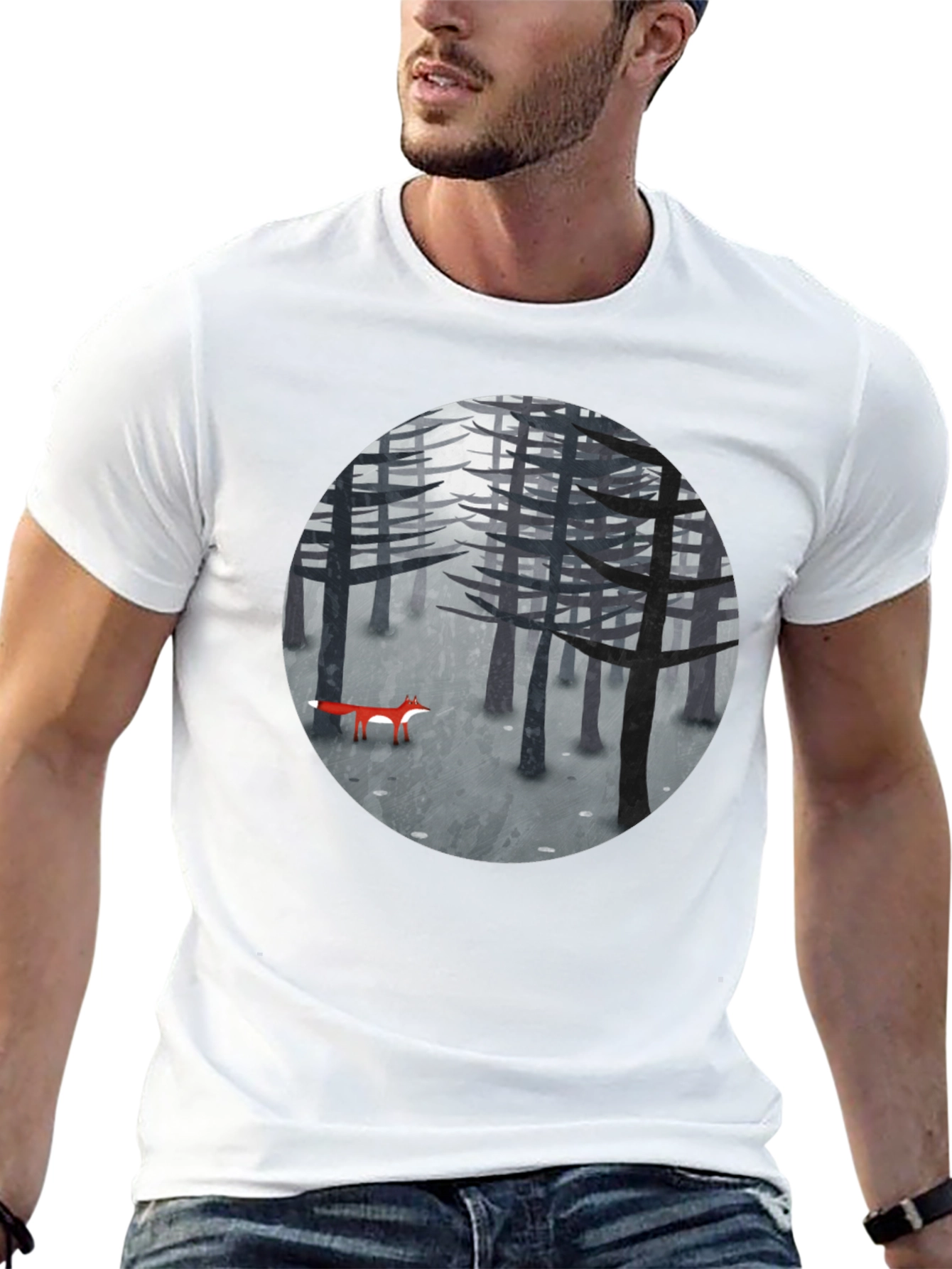 Fox in Woods Graphic T-Shirt