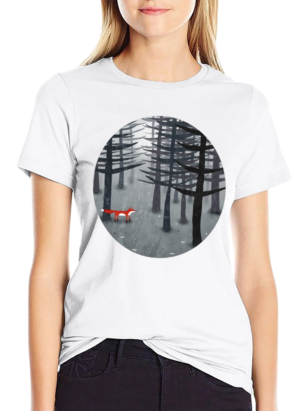 Fox in Woods Graphic T-Shirt