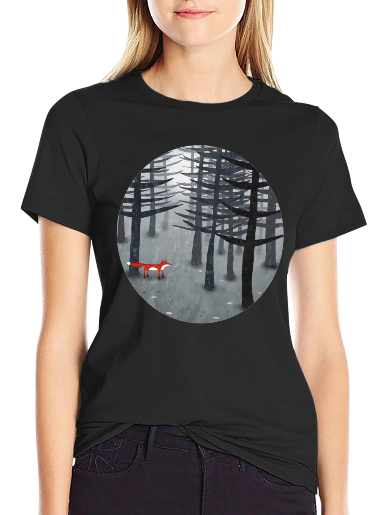 Fox in Woods Graphic T-Shirt