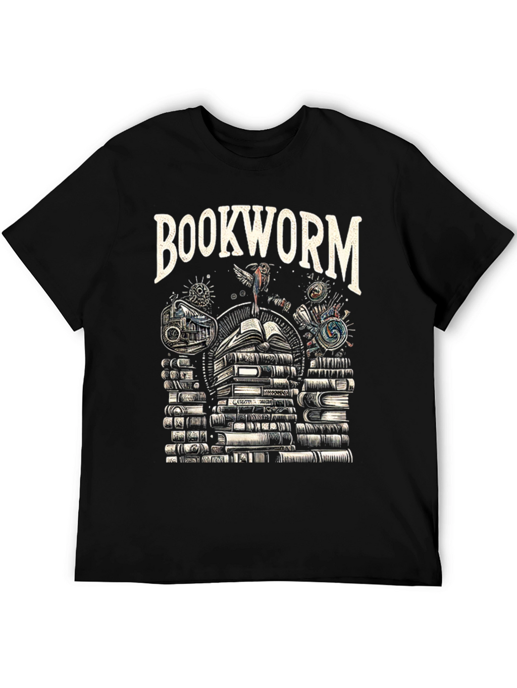 Bookworm Black T-Shirt - Read All Day