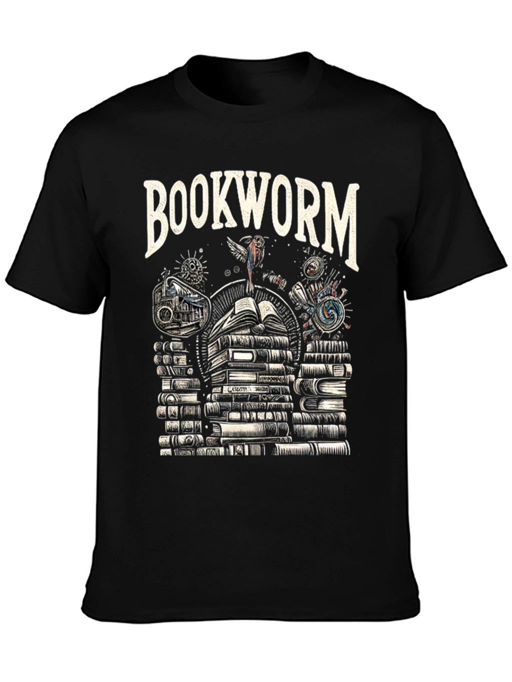 Bookworm Black T-Shirt - Read All Day