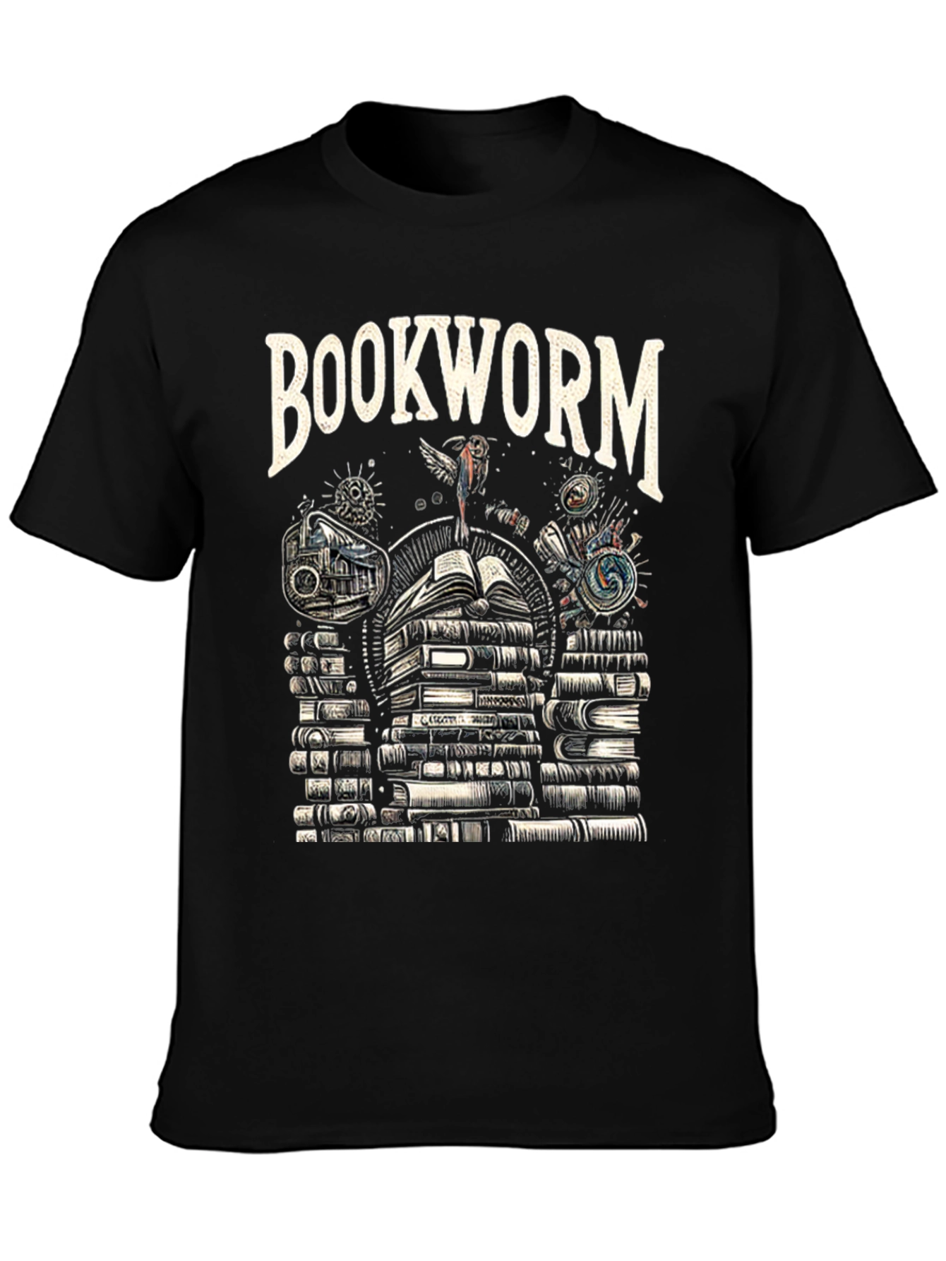 Bookworm Black T-Shirt - Read All Day