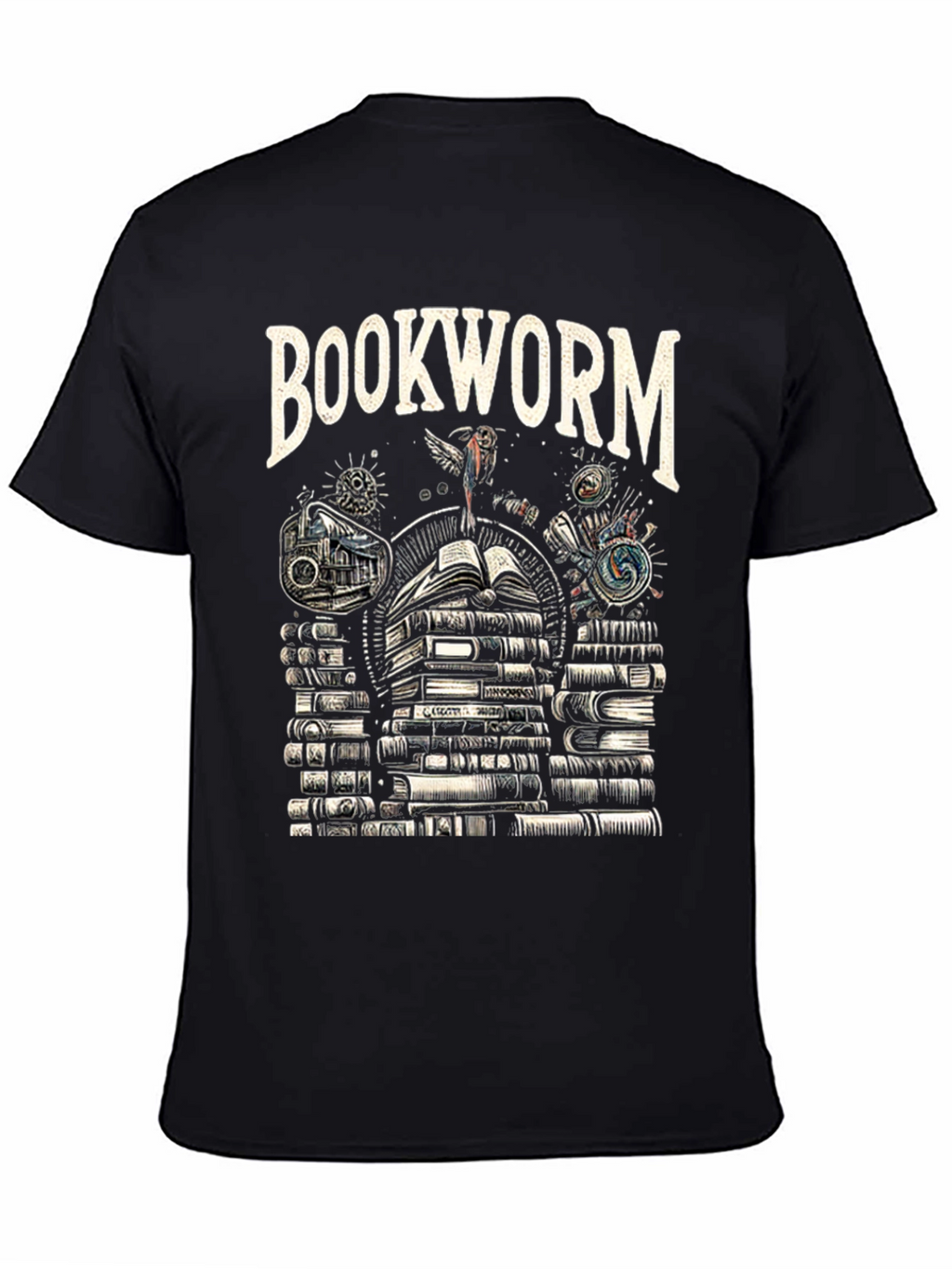 Bookworm Black T-Shirt - Read All Day