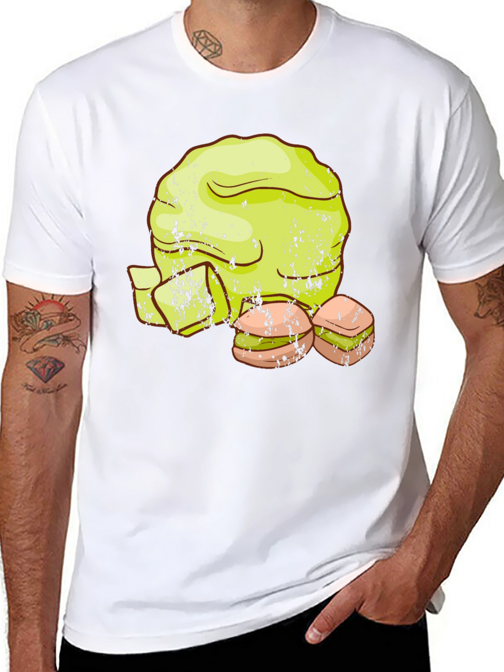 Lettuce and Sandwich Graphic T-Shirt