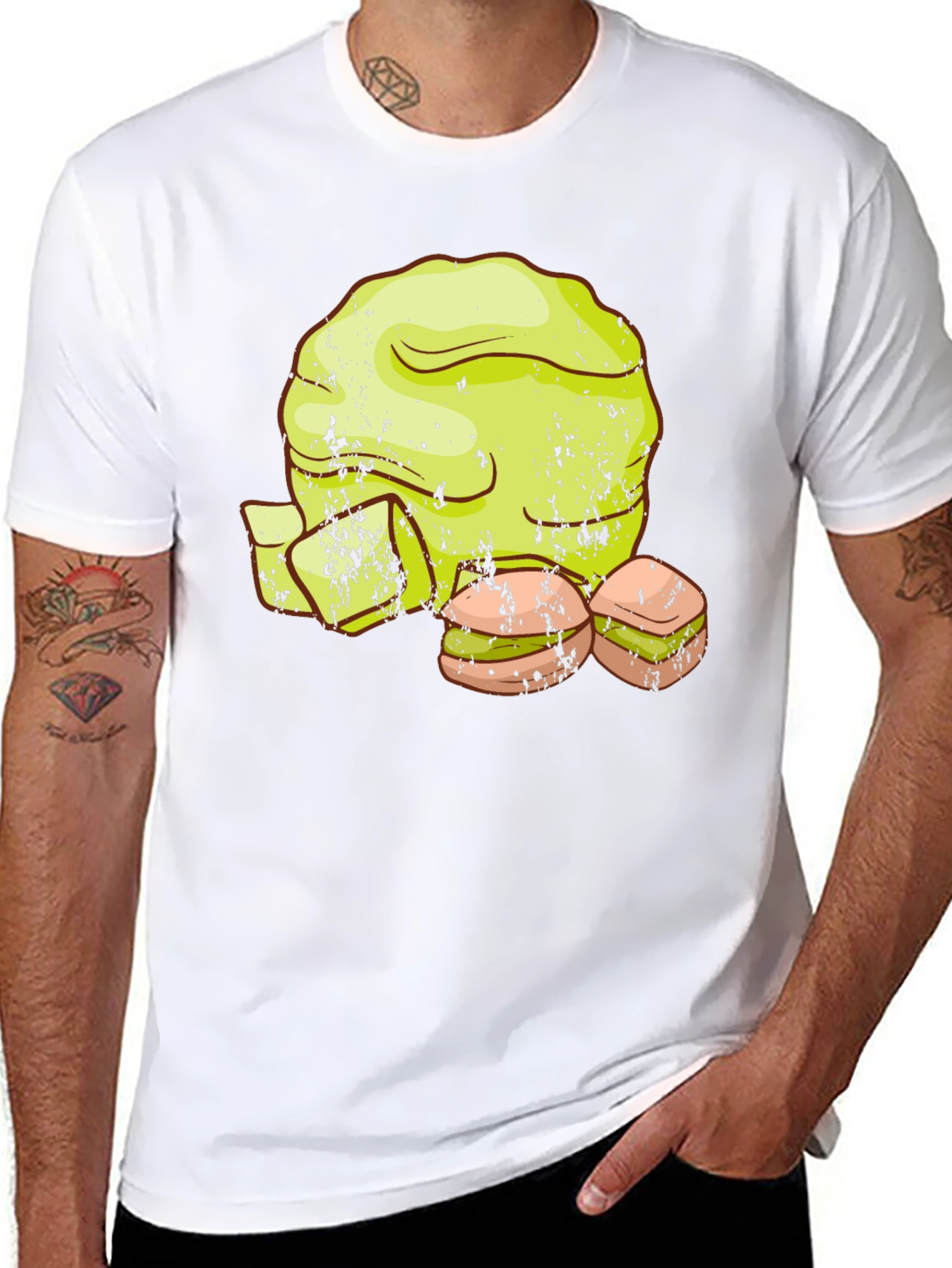 Lettuce and Sandwich Graphic T-Shirt