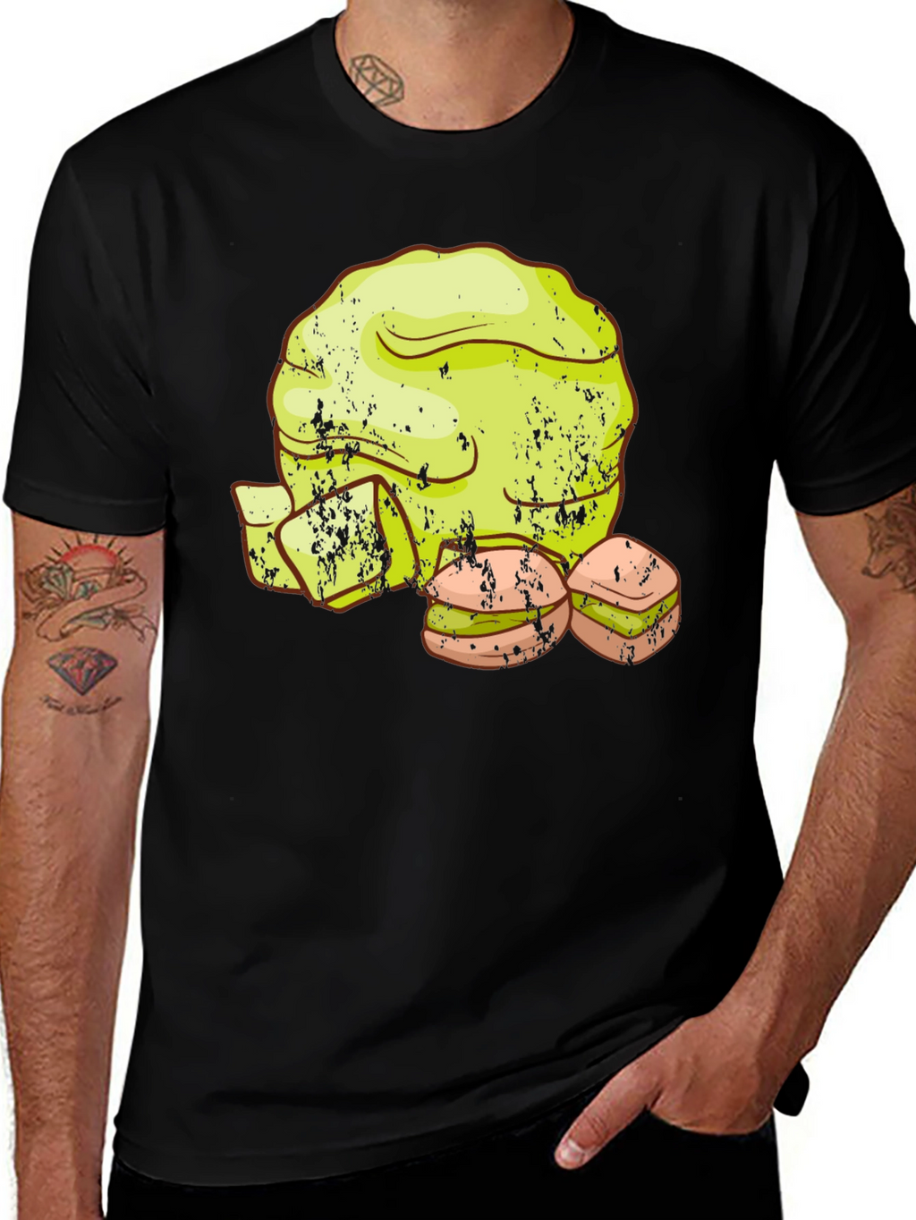 Lettuce and Sandwich Graphic T-Shirt