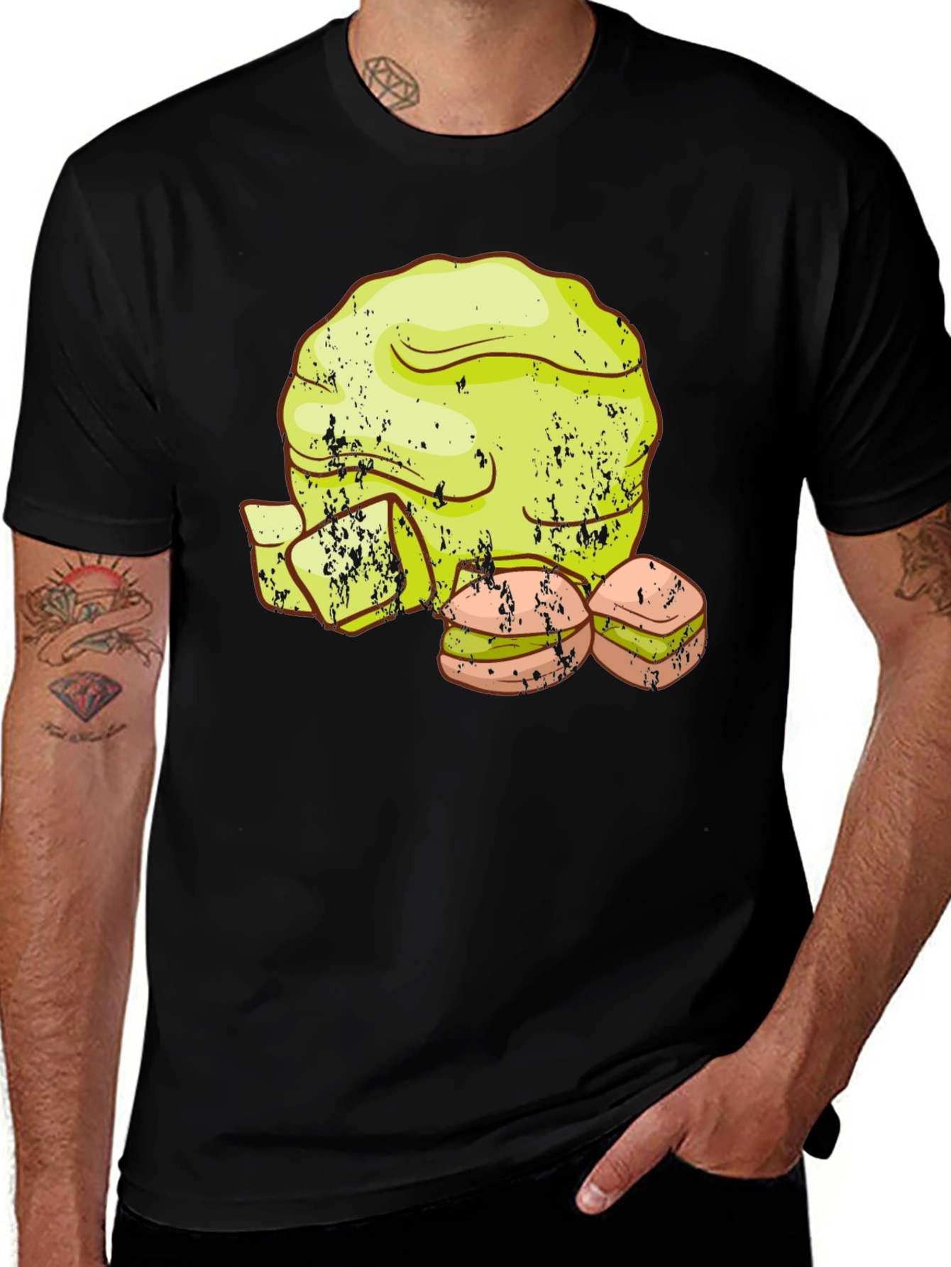 Lettuce and Sandwich Graphic T-Shirt