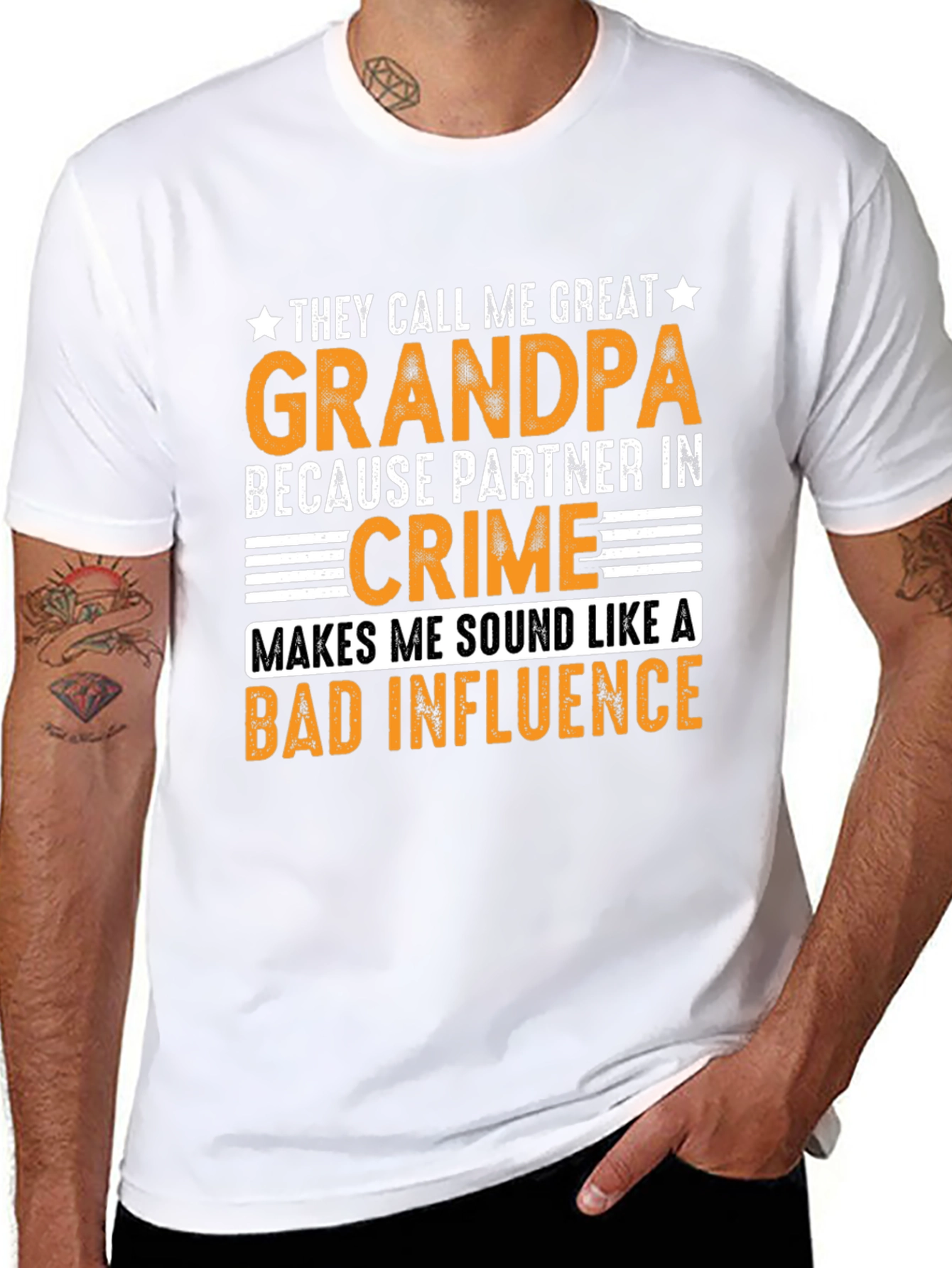 Great Grandpa Bad Influence Graphic T-Shirt